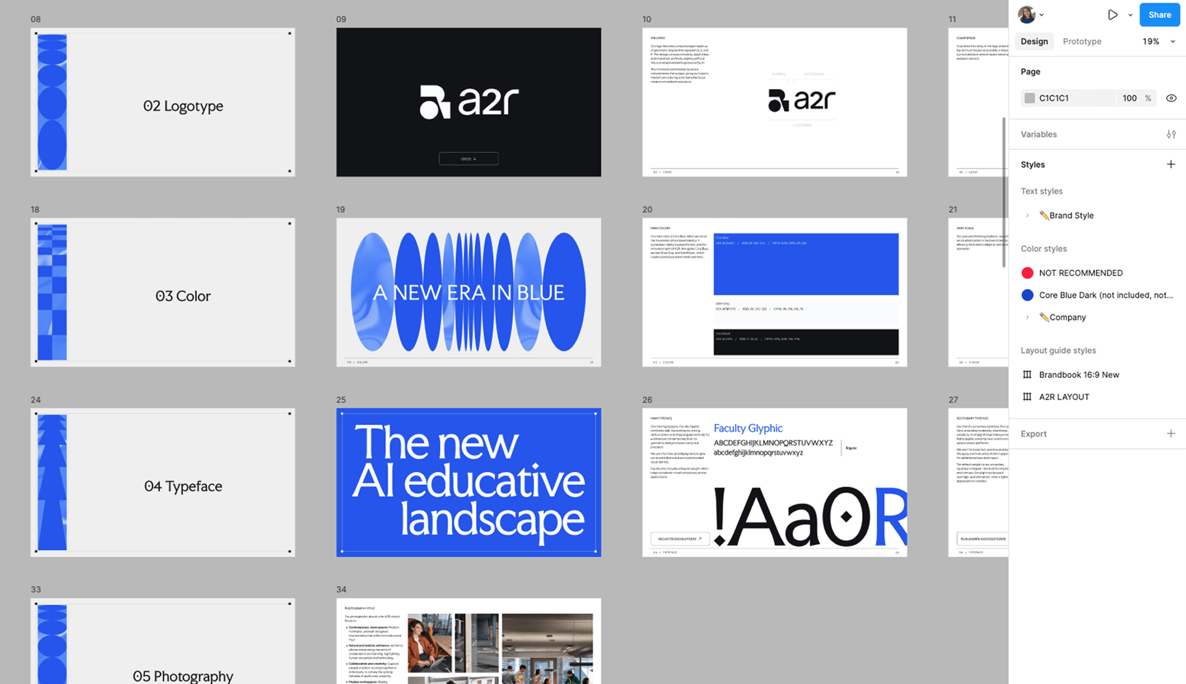 screenshot of A2R's brand book