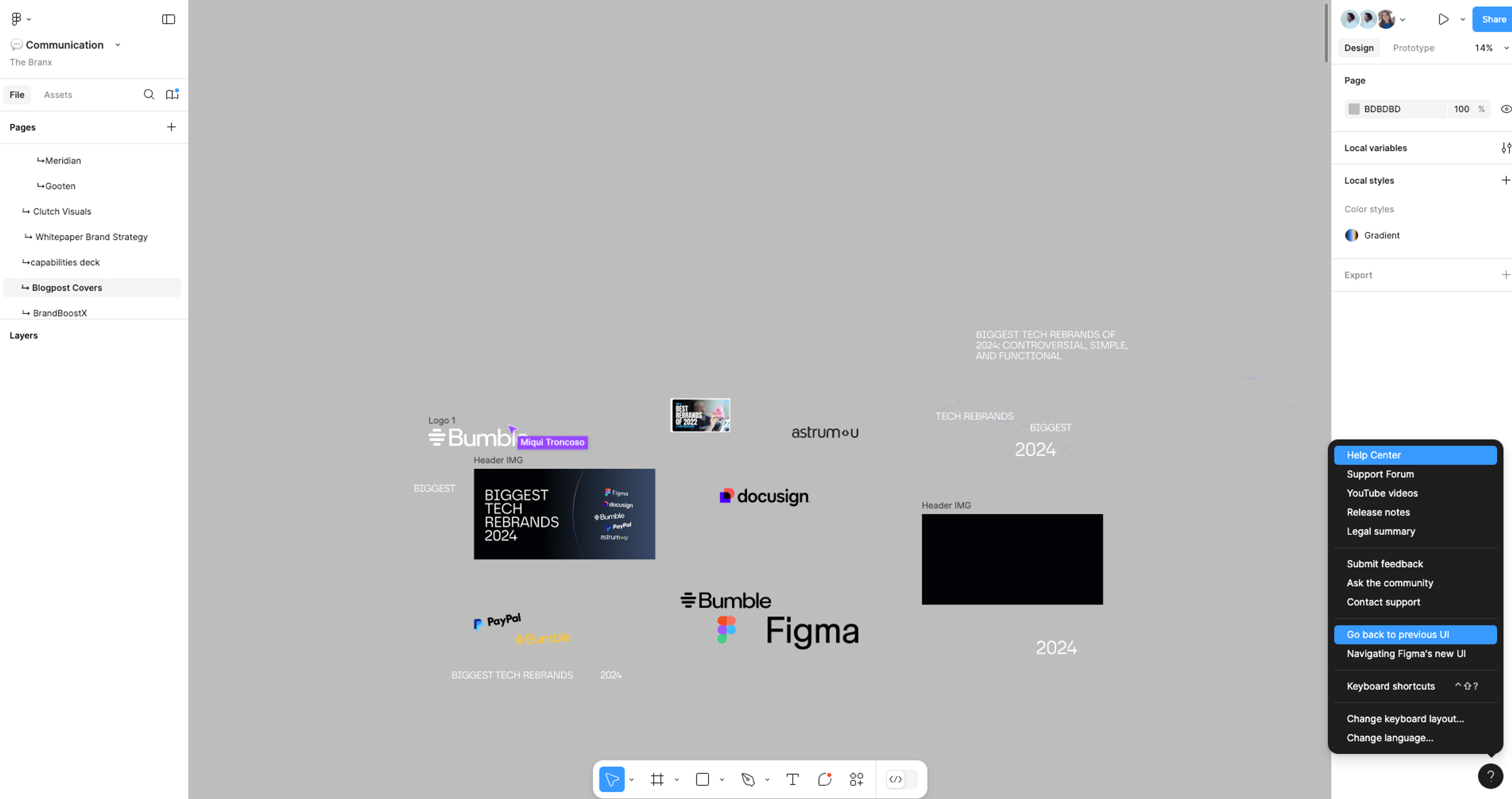Screenshot Figma new UI