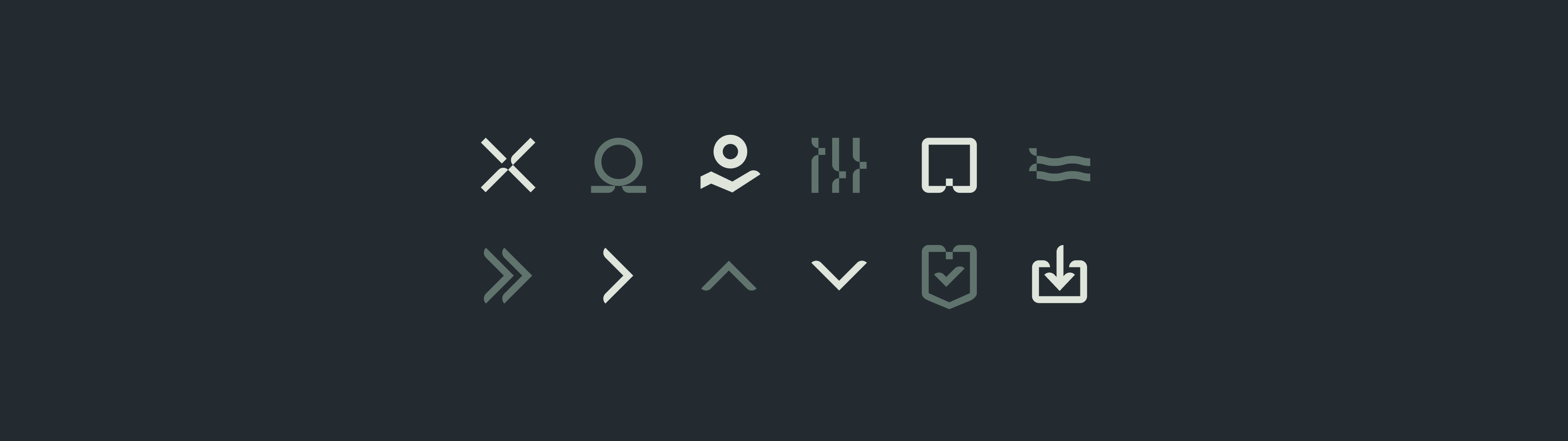 Illustrative icons in the visual identity of Enlitia.
