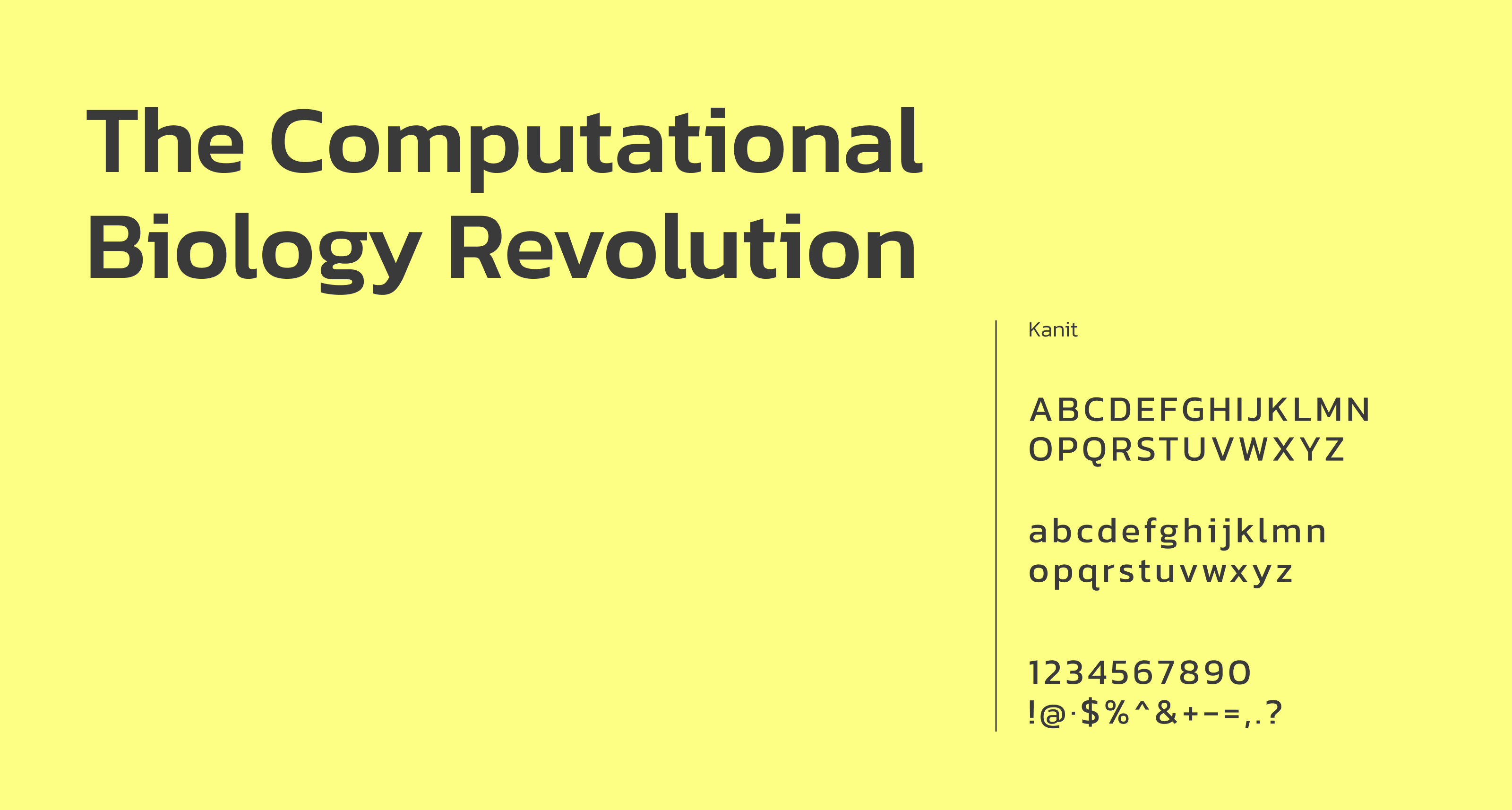VIsual with one of Neurox typefaces: Kanit.
