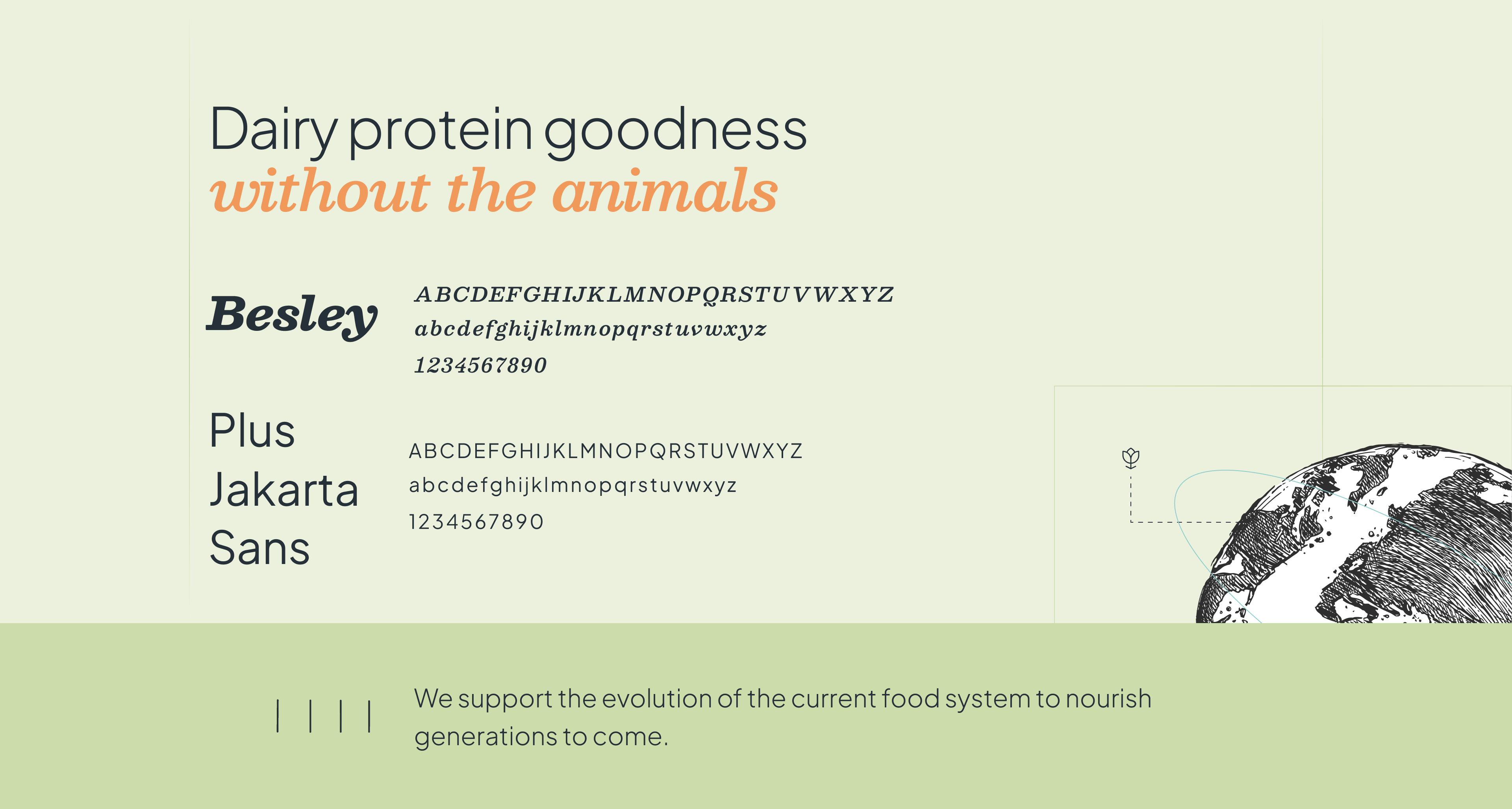 Typefaces for biotech startup Vivici: Plus Jakarta Sans and Besley