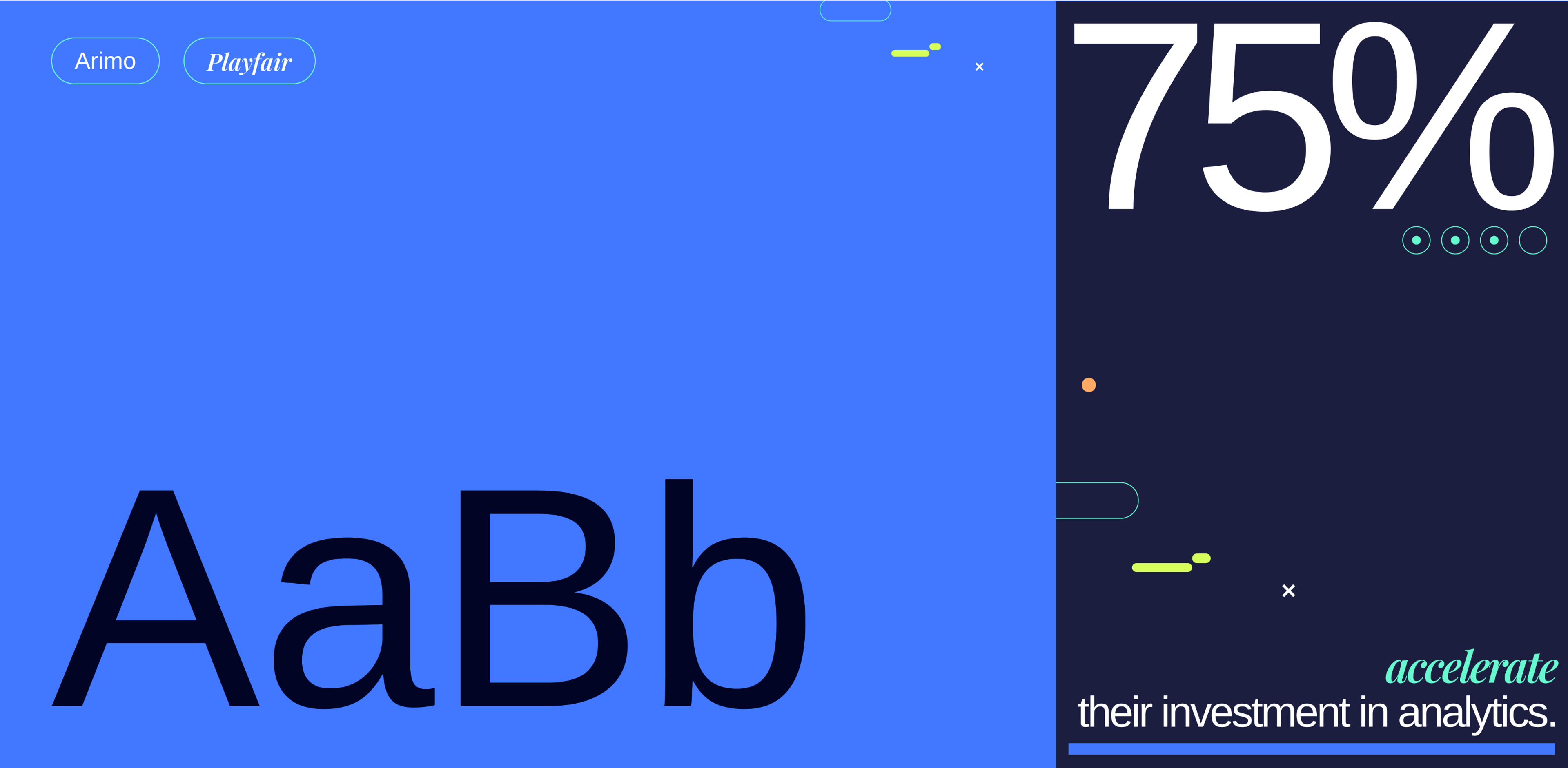 Typefaces for Bluecloud: Arima and Playfair