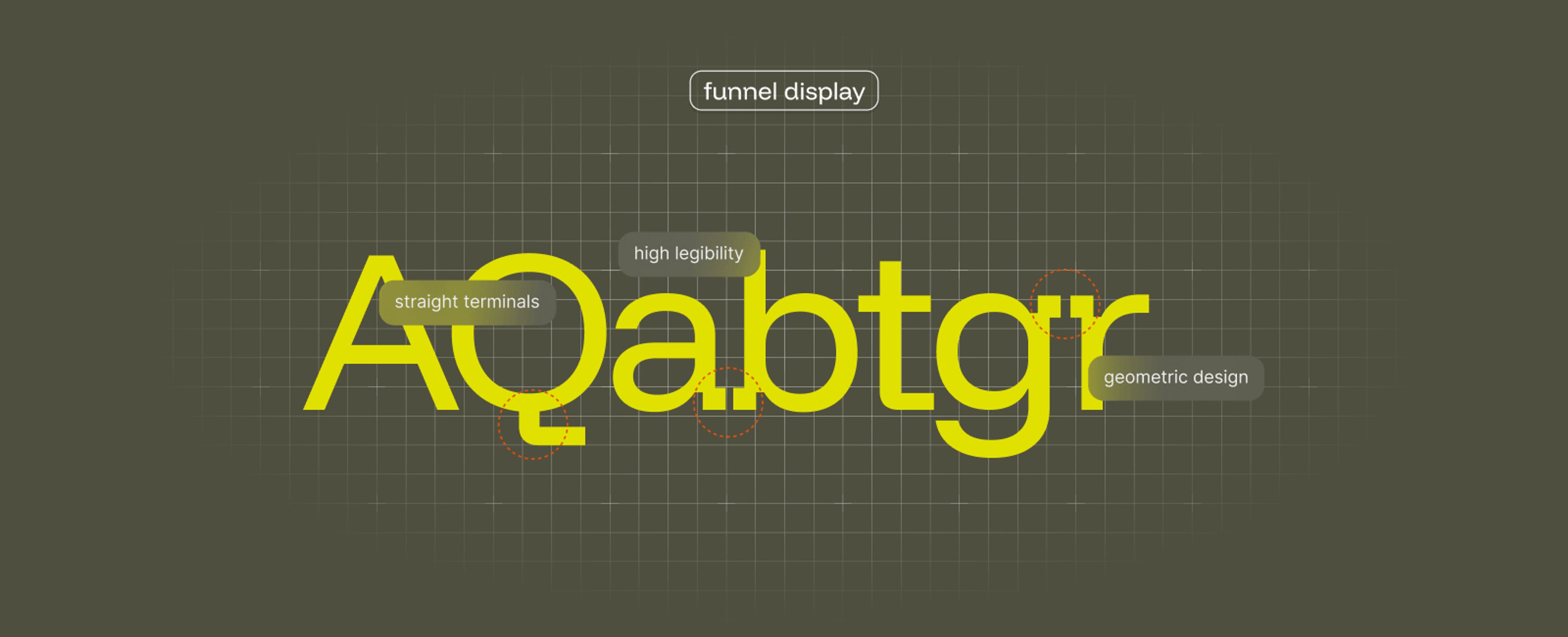 Ndustrial typeface Funnel display