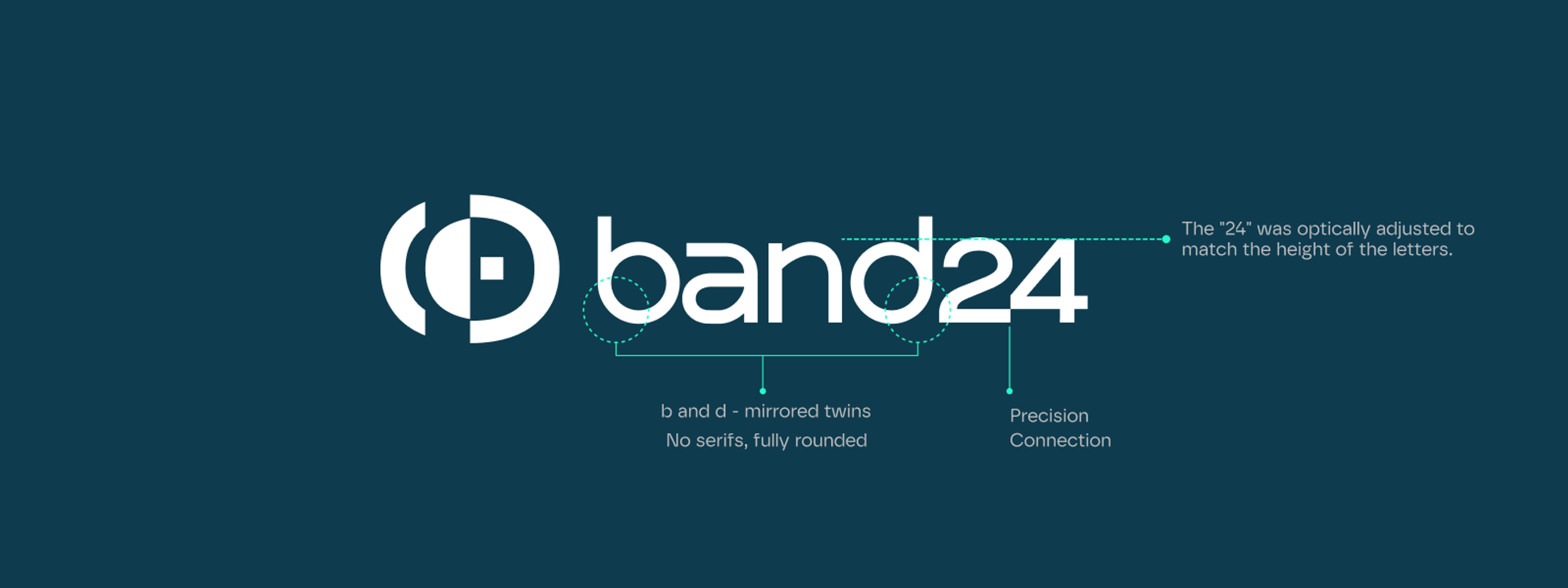 Startup brand logo Band24: Logo composition