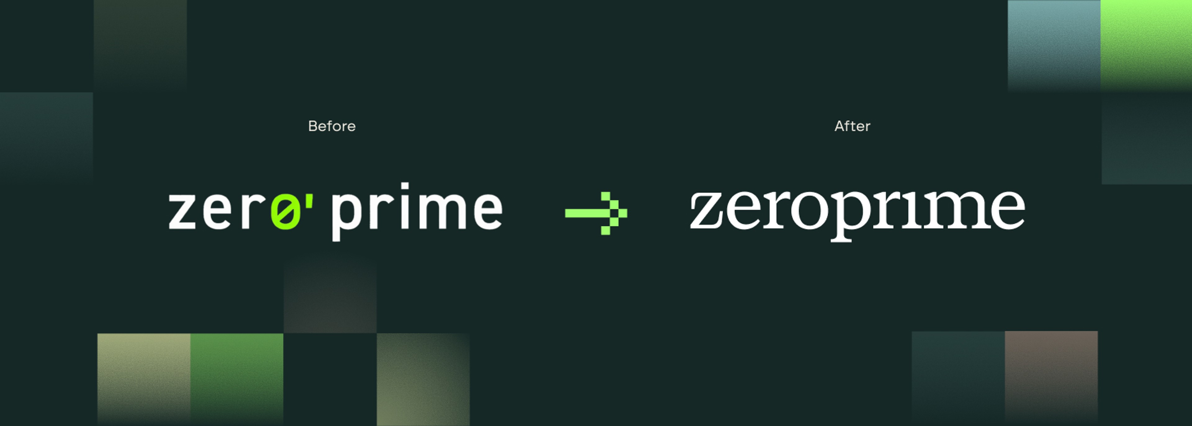 Tech startup logo evolution ZeroPrime