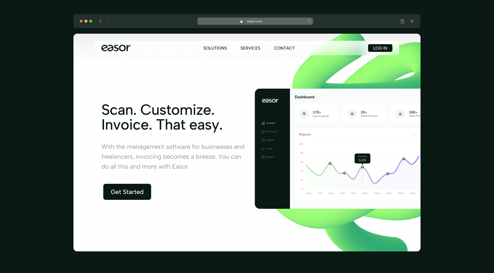 Brand communication Easor: website