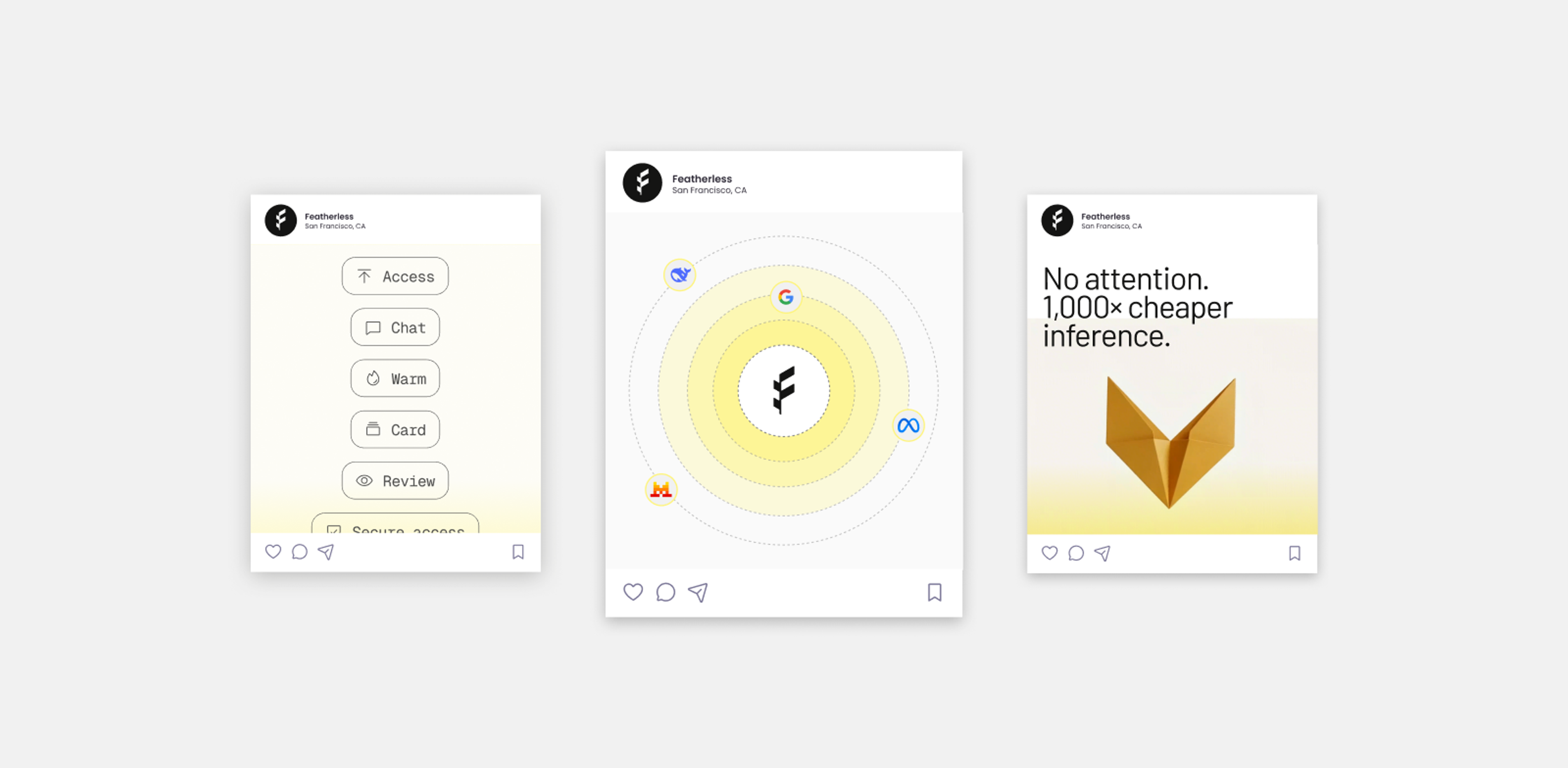 Brand communication Featherless Social Media