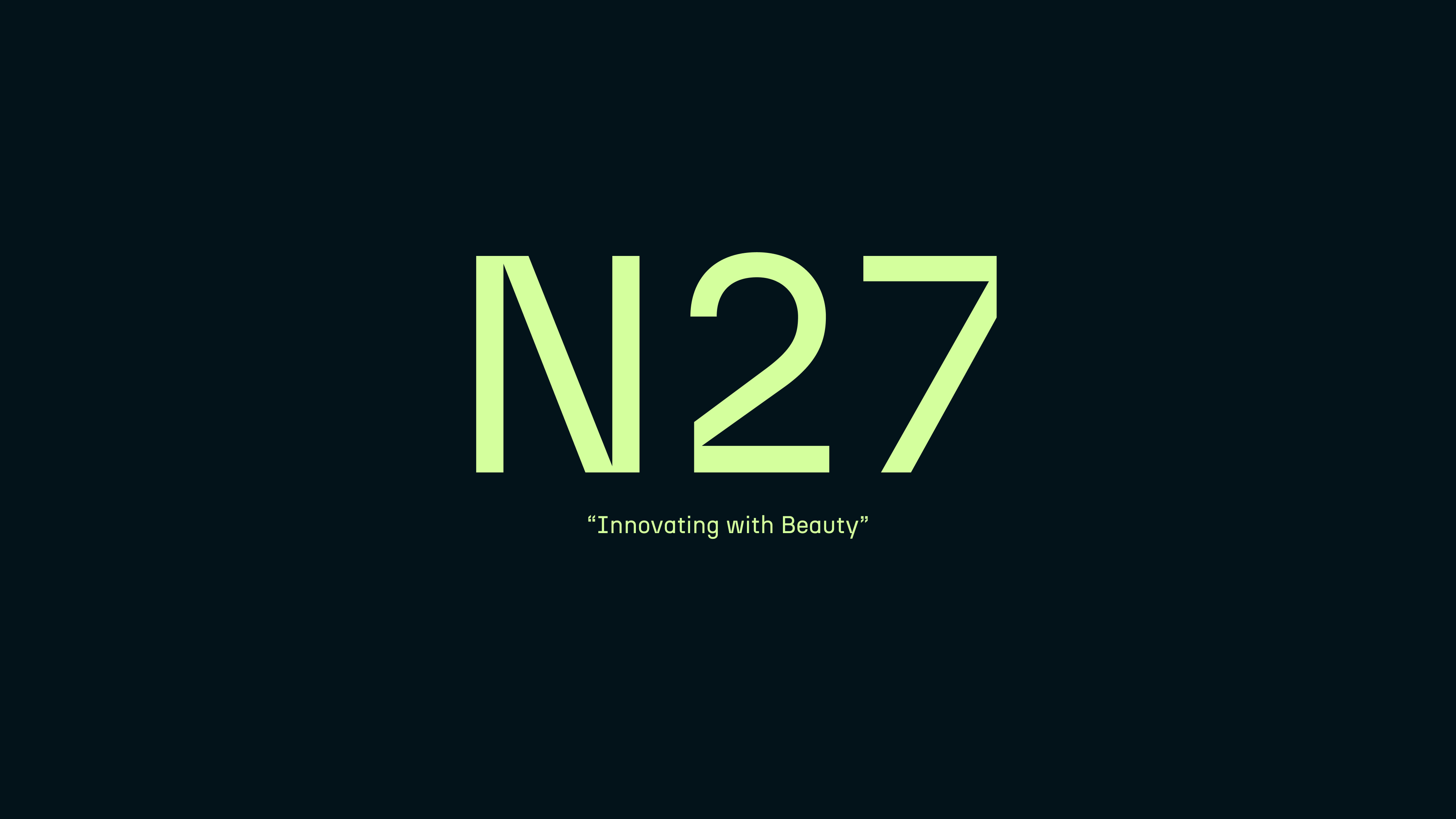 Visual showing the font used for Paxafe, N27.