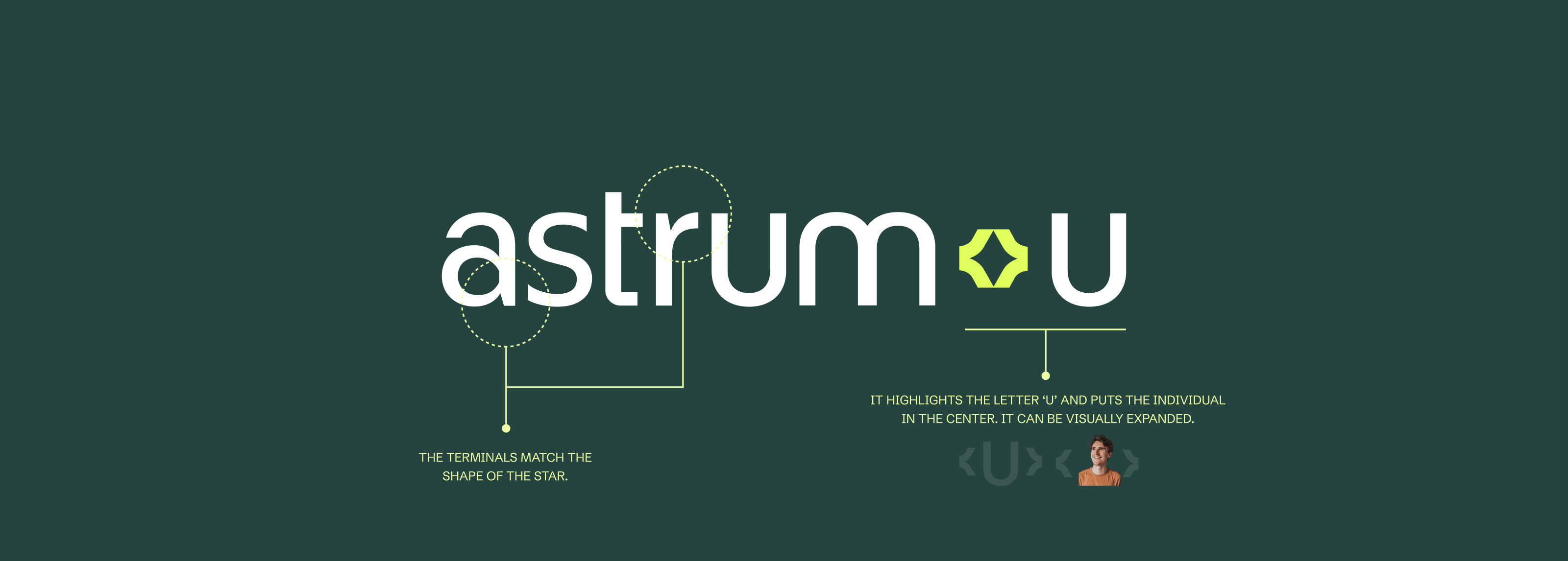 Tech startup logo composition for Astrumu