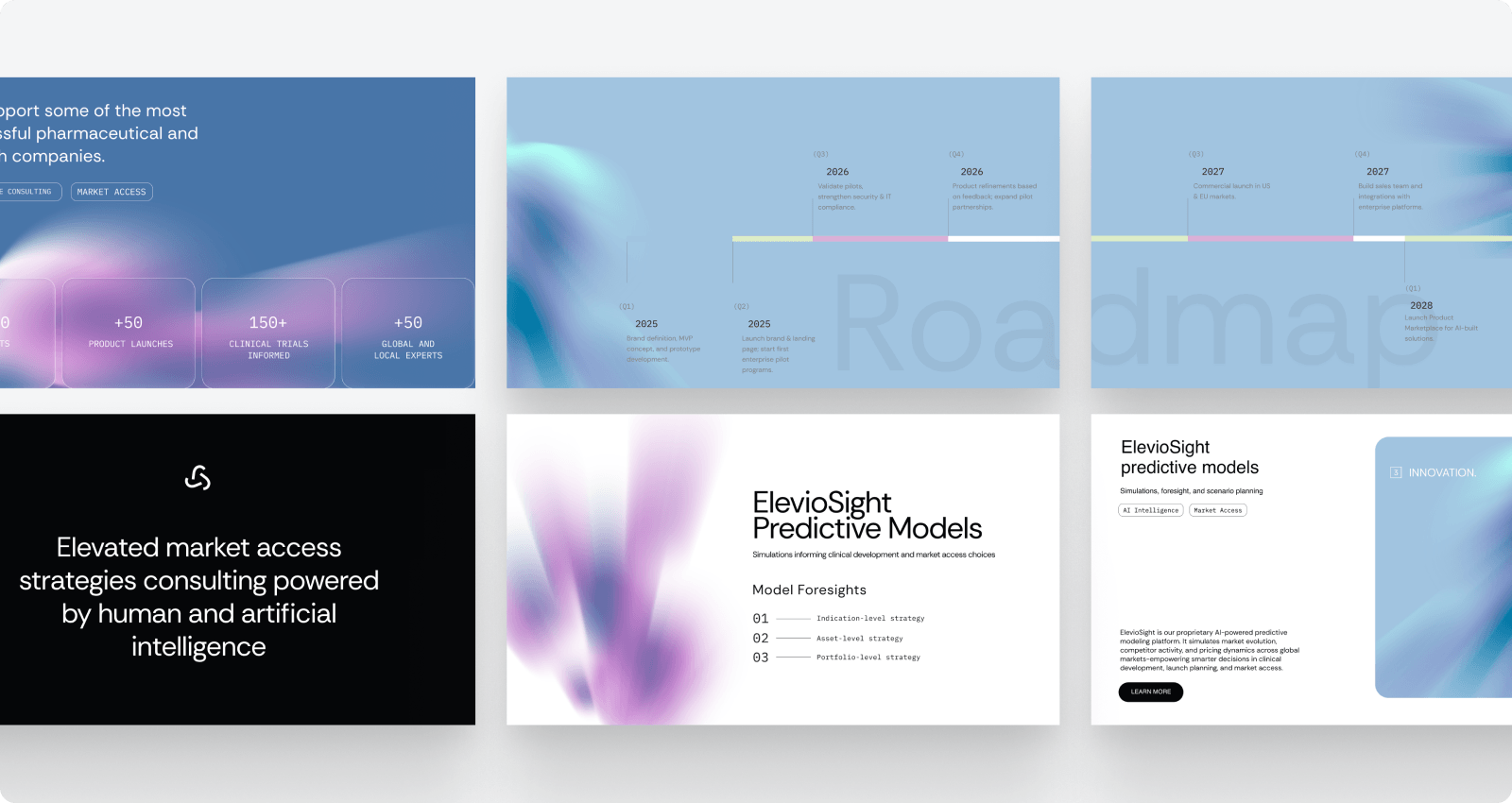 Elevio: Life science brand presentation decks