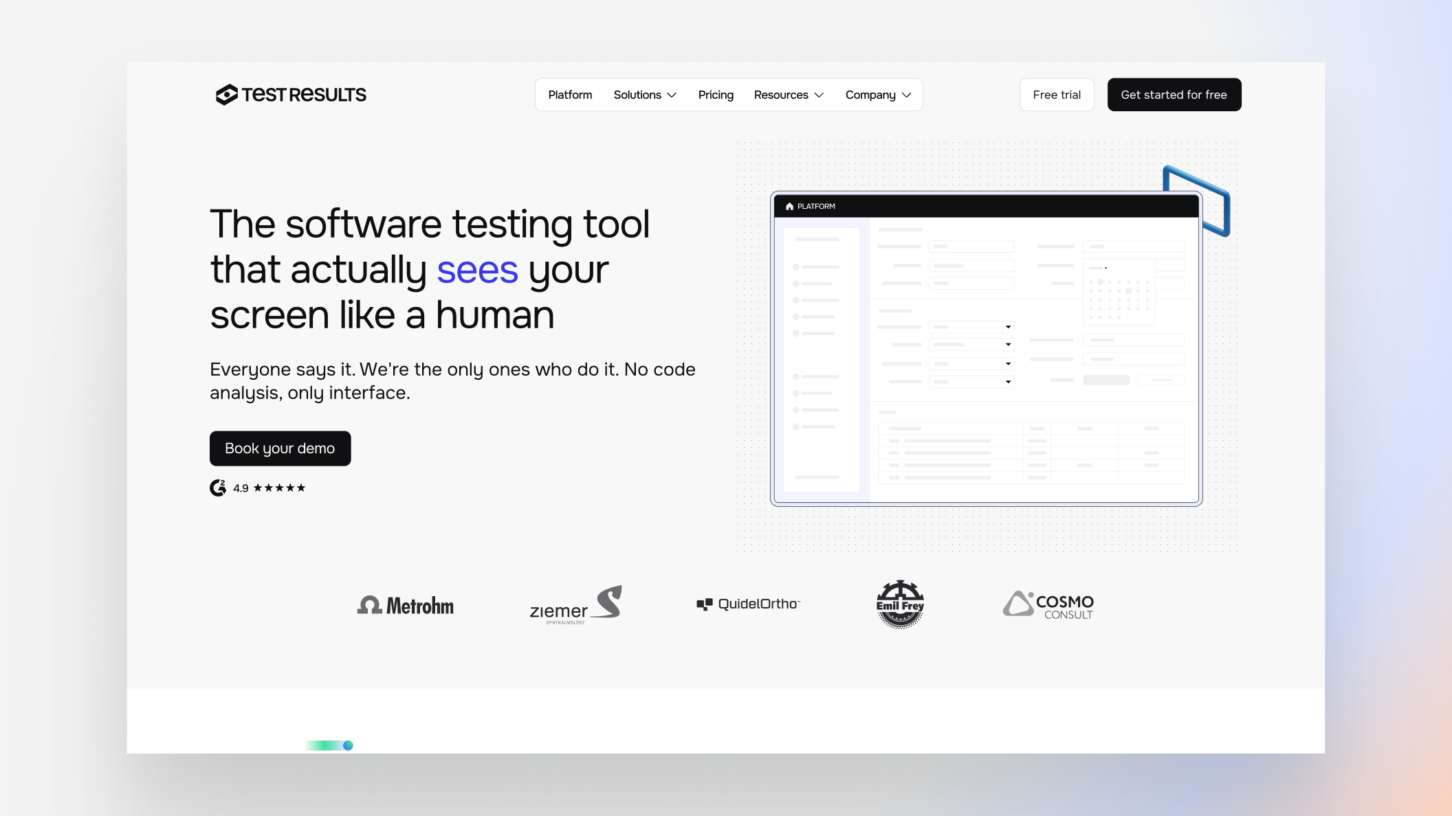 TestResults web 1