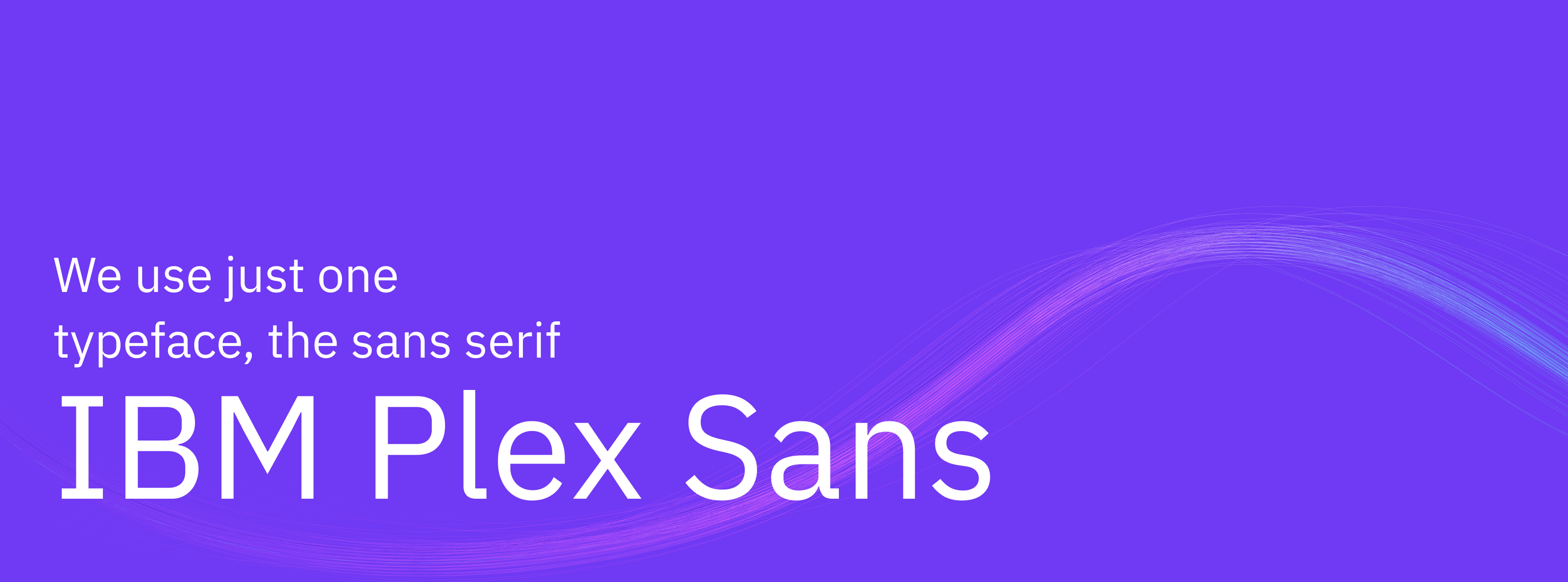 Visual with the typography of Impro: the sans serif IBM Plex Sans.
