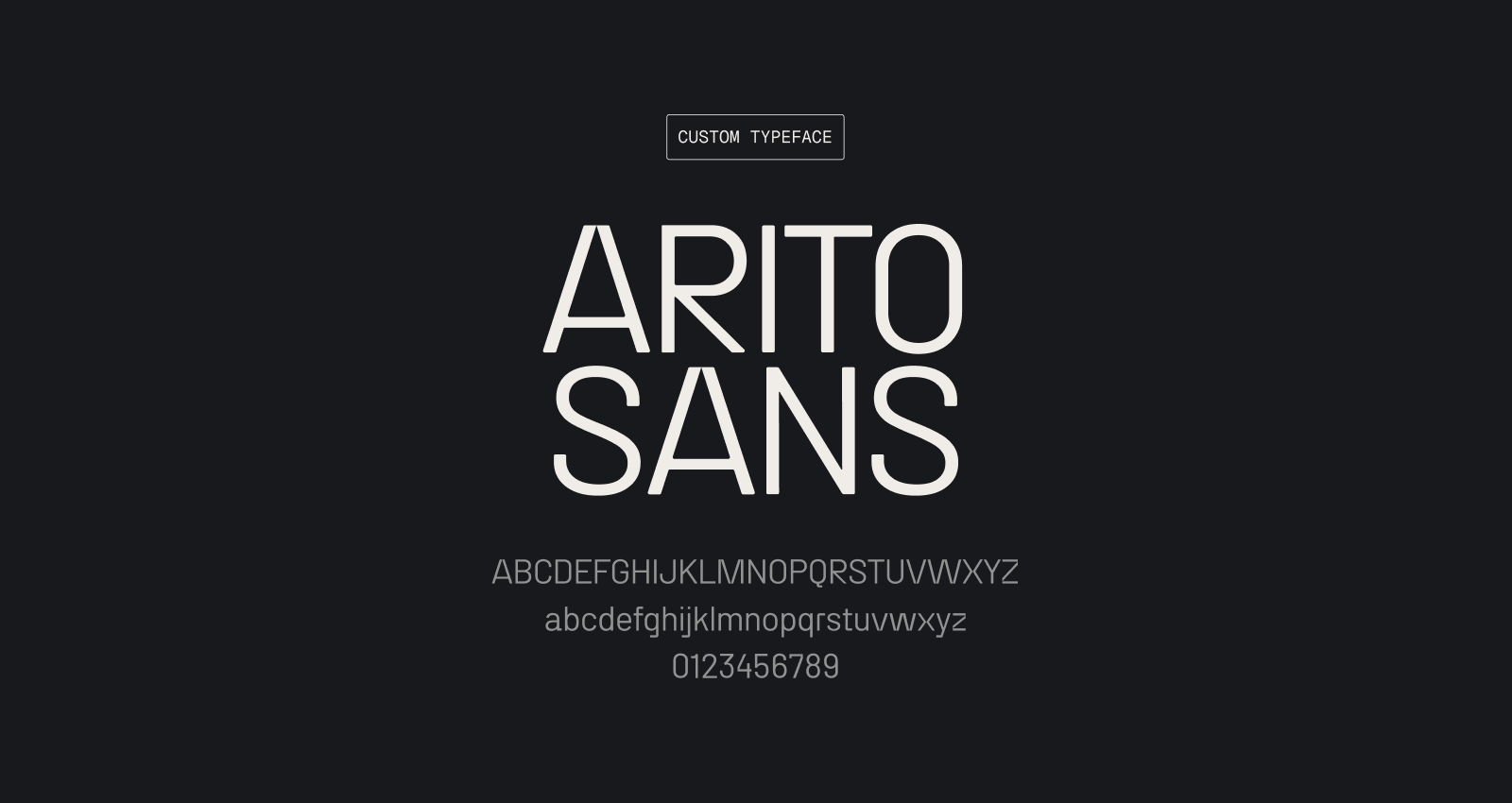 Custom typeface for Arito: Arito Sans
