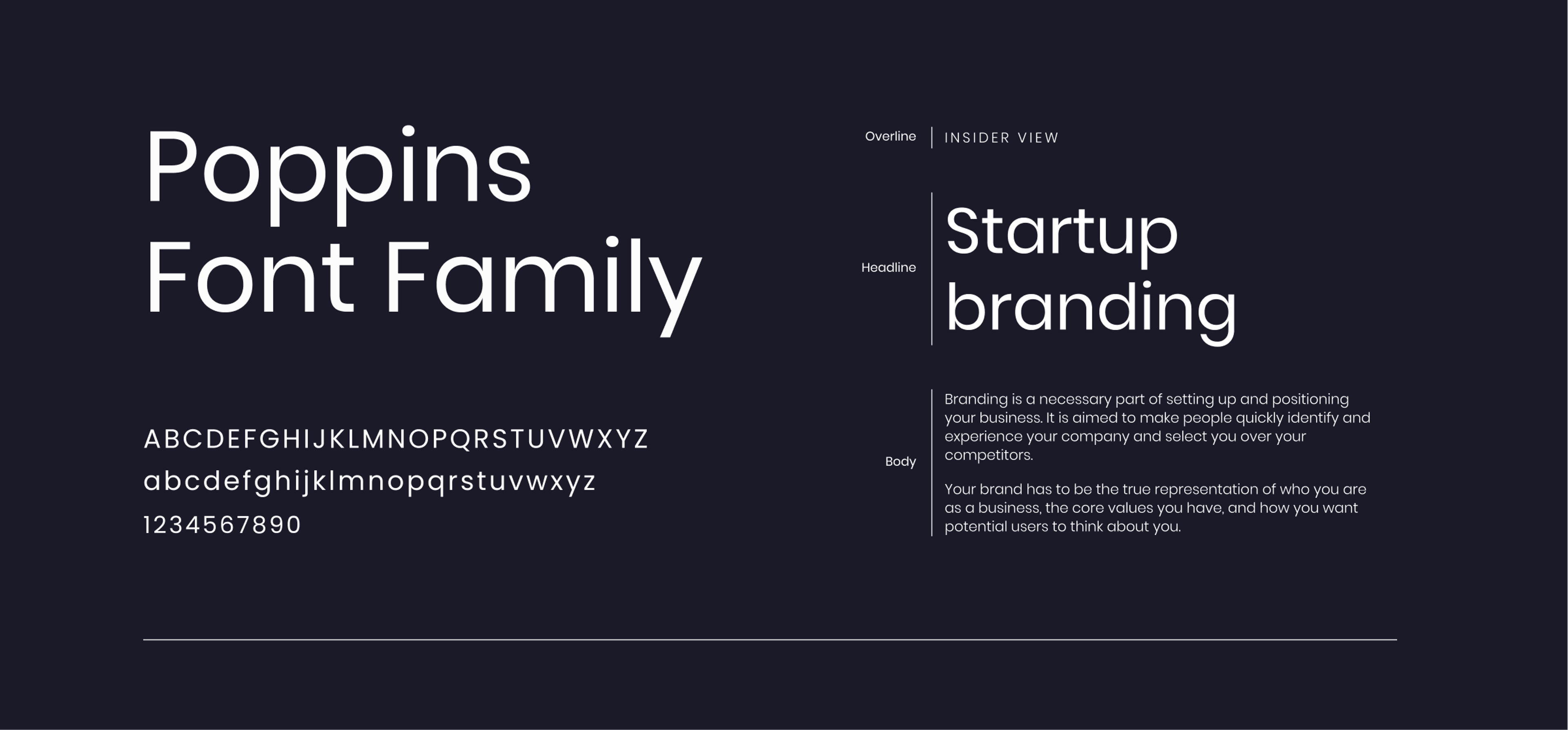 Visual with the typeface of HRBench: the Poppins Font Family, a sans serif font.