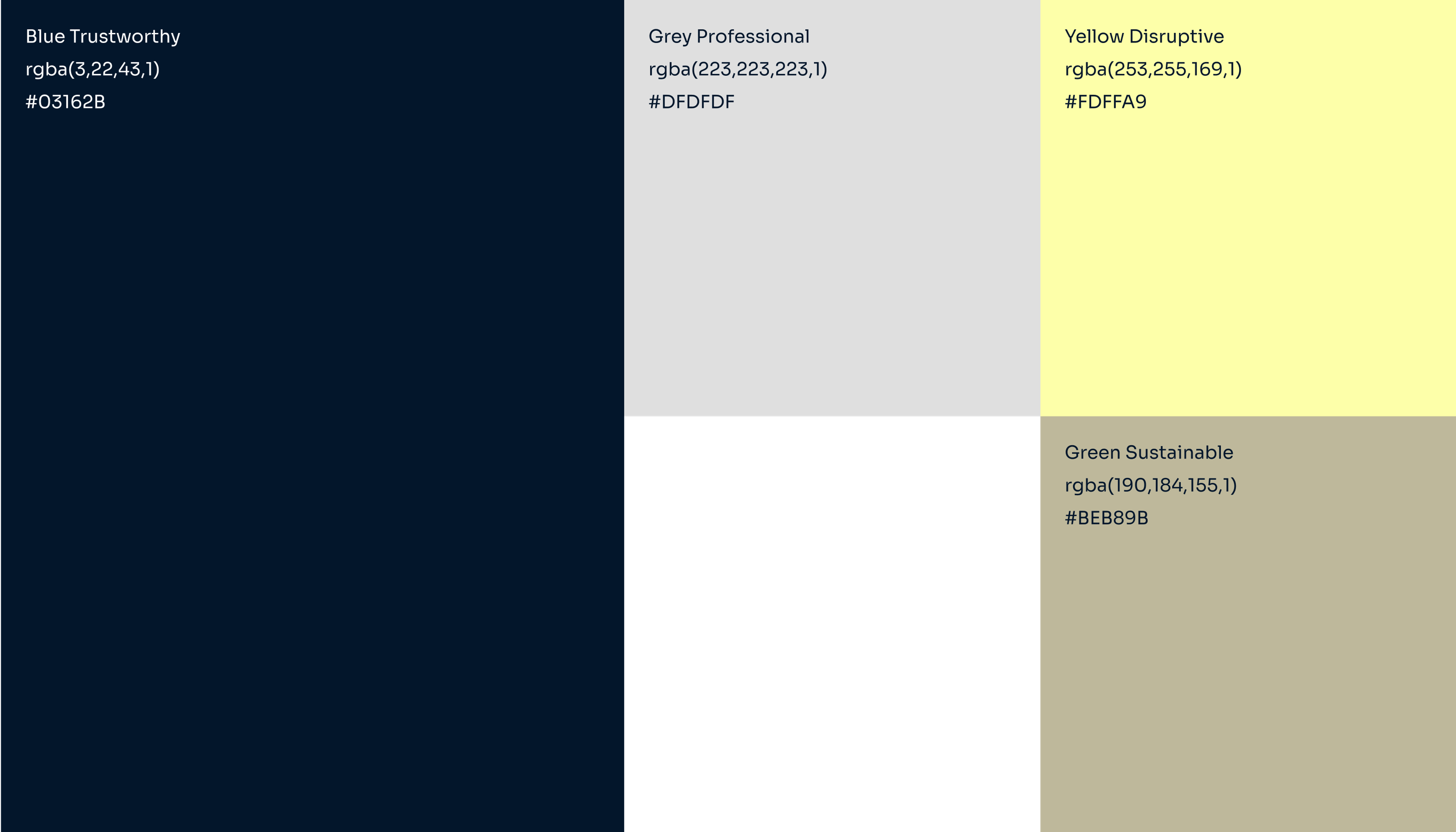 Visual with the color palette of Augmenta, Blue trustworthy, Grey professional, yellow disruptive, green sustainable.