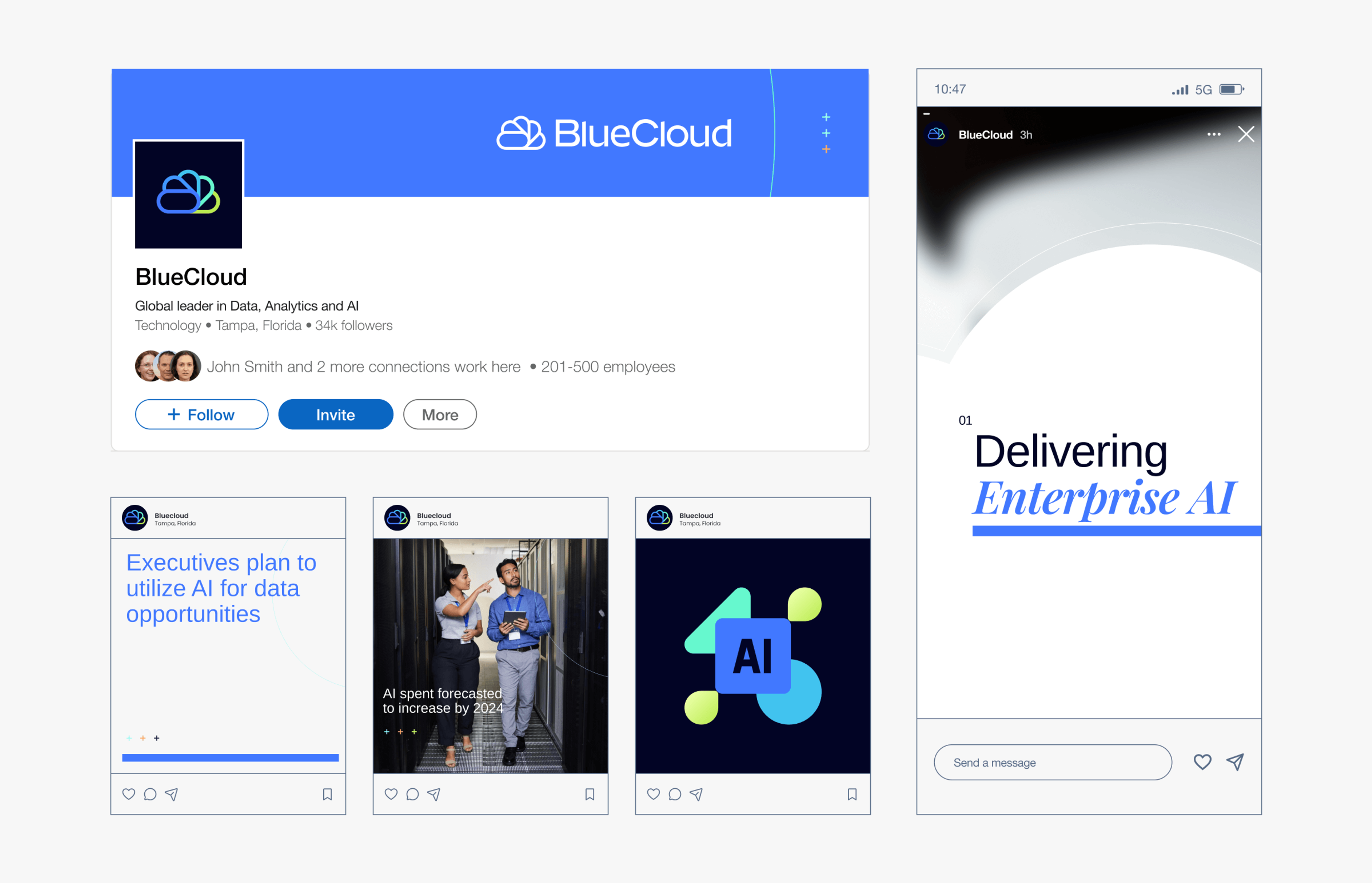 Brand communication Bluecloud: Social media