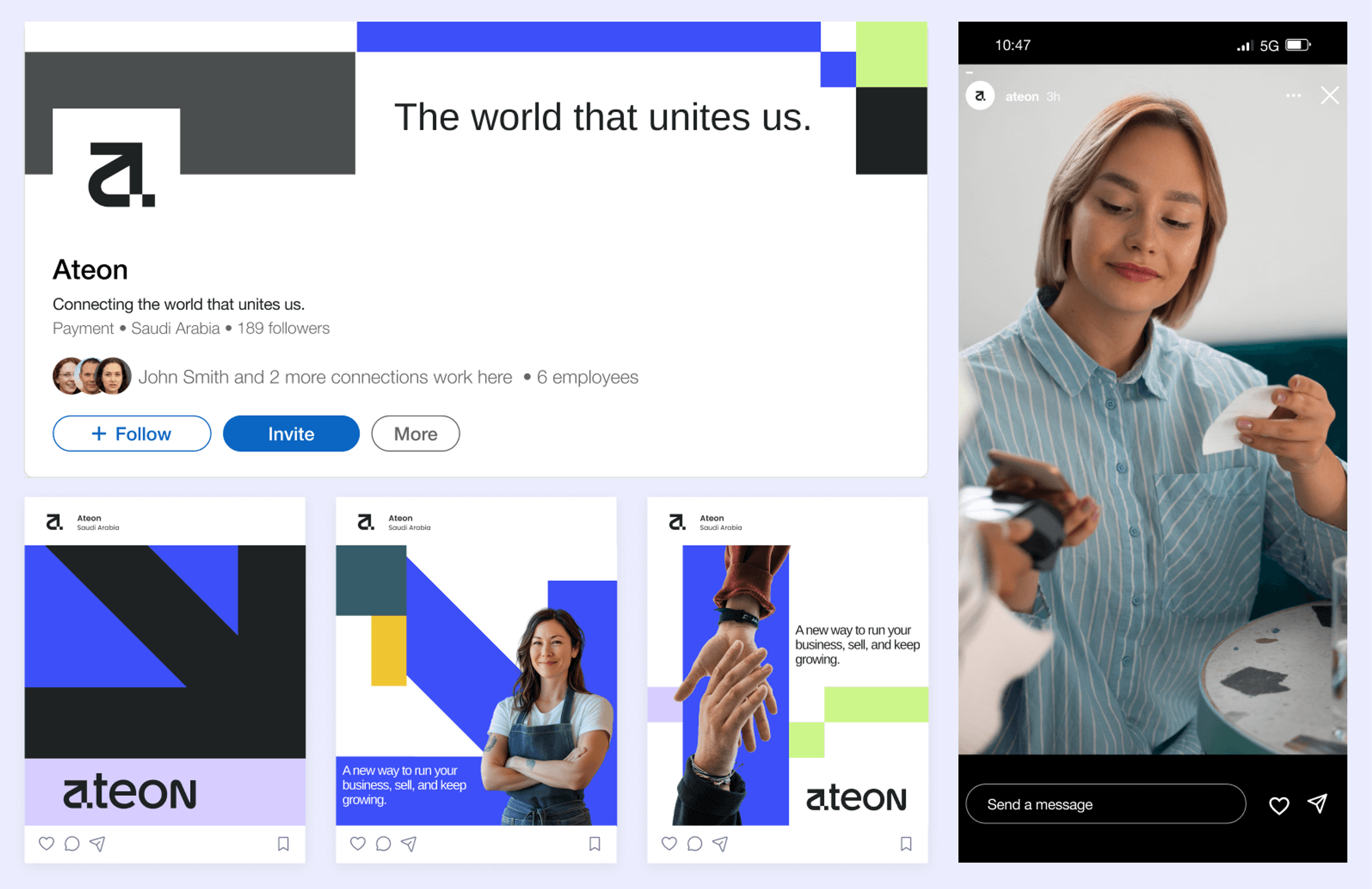 Fintech brand social media material
