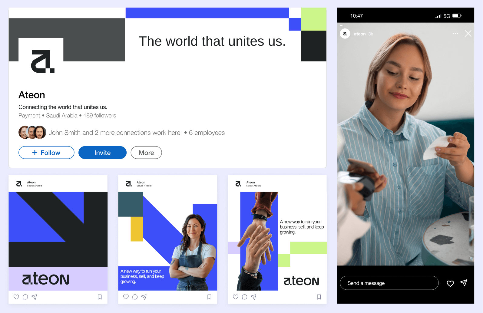 Fintech brand social media material