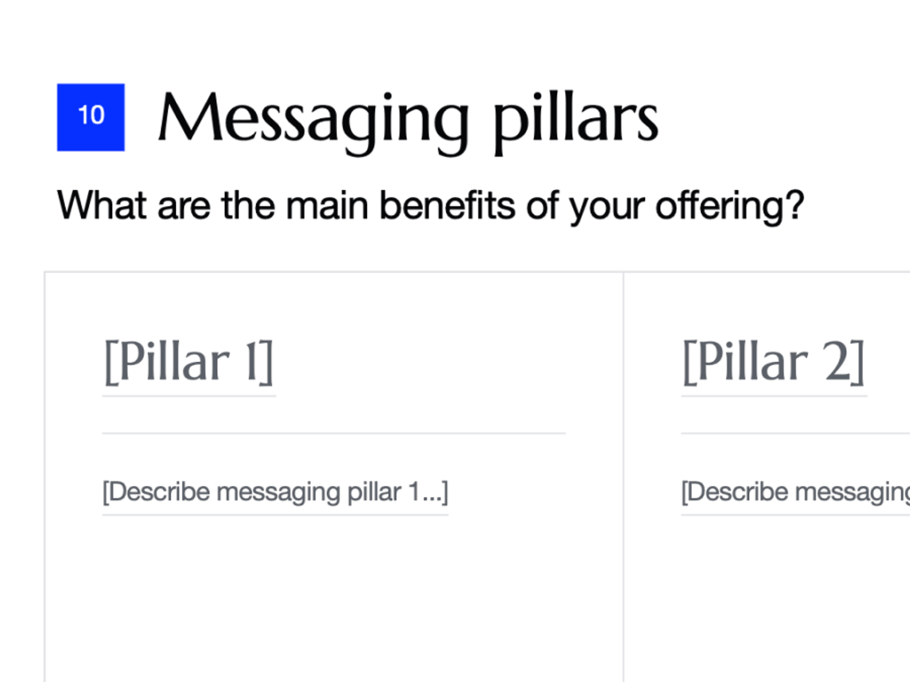 messaging pillars