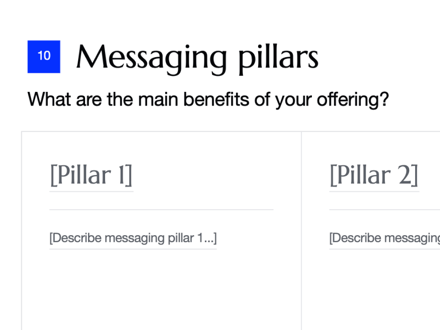 messaging pillars
