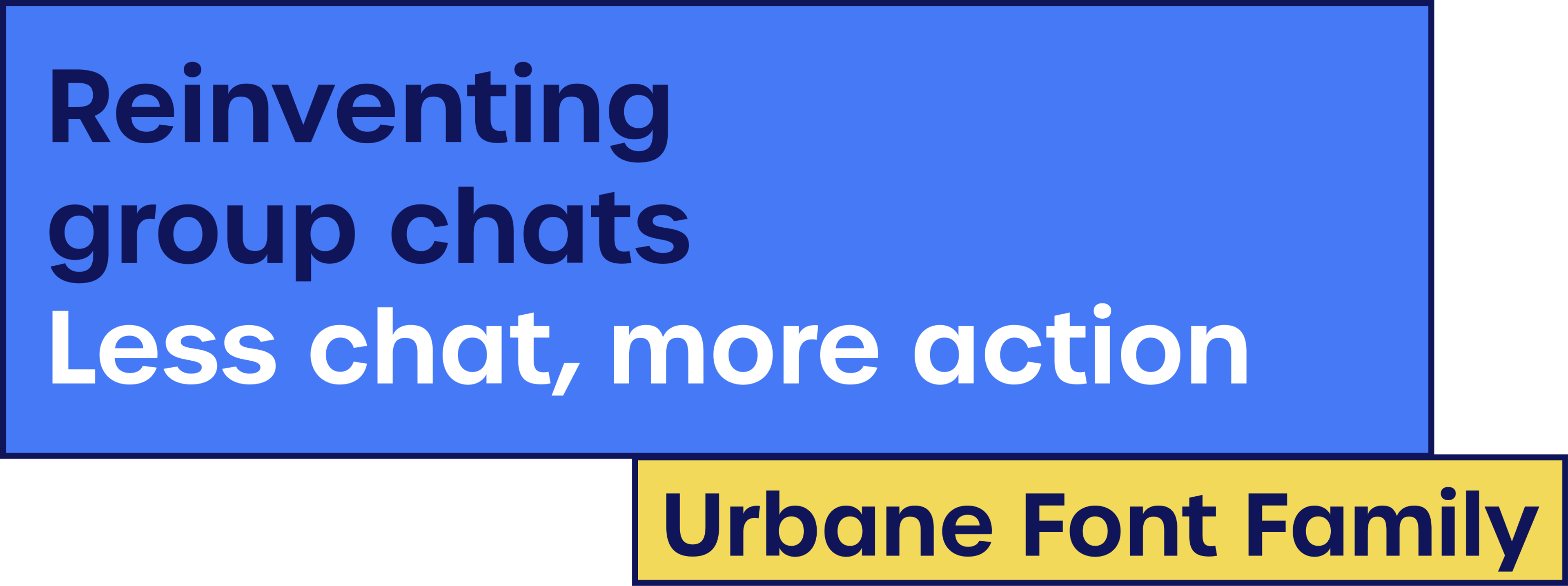 Text in the typography Urbane Font