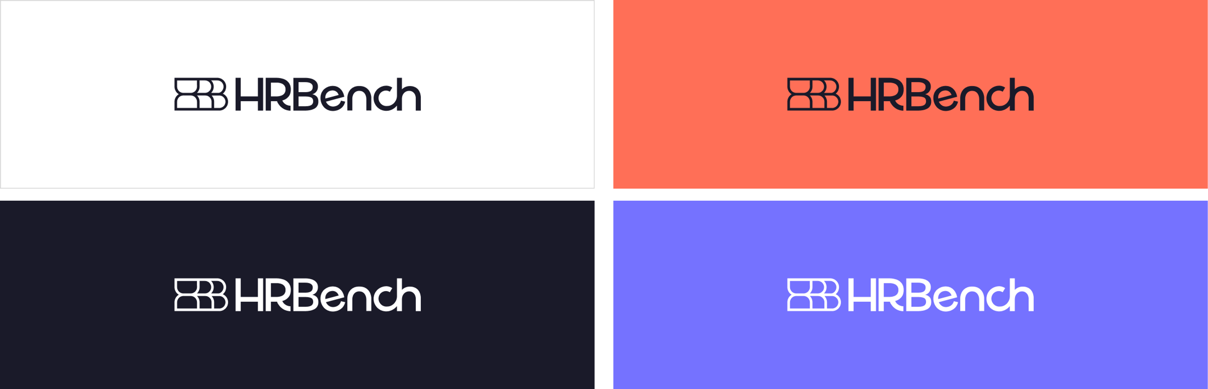 HRBench logo on differently colored backgrounds.