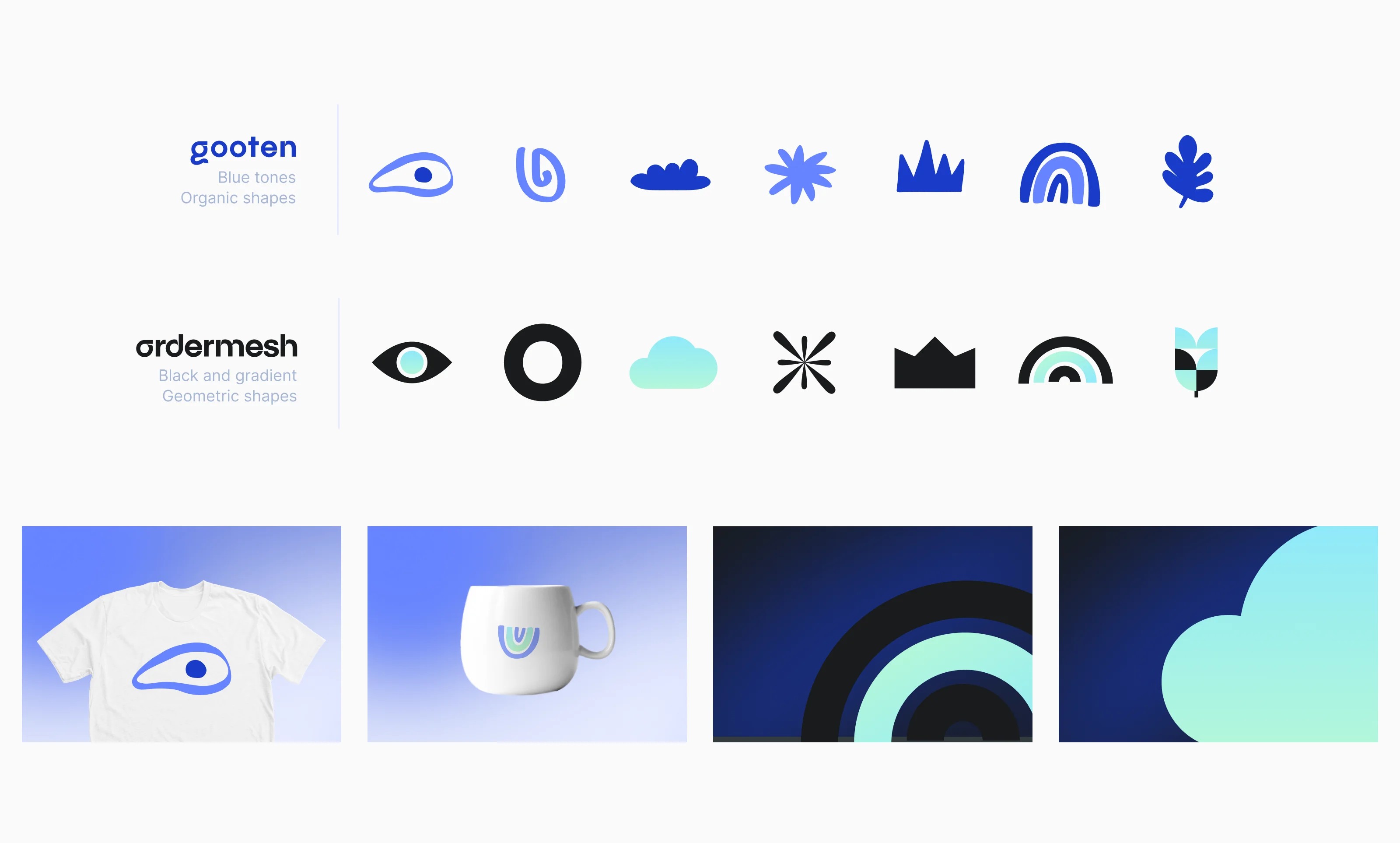 Custom illustration style for mother brand and sub-brand