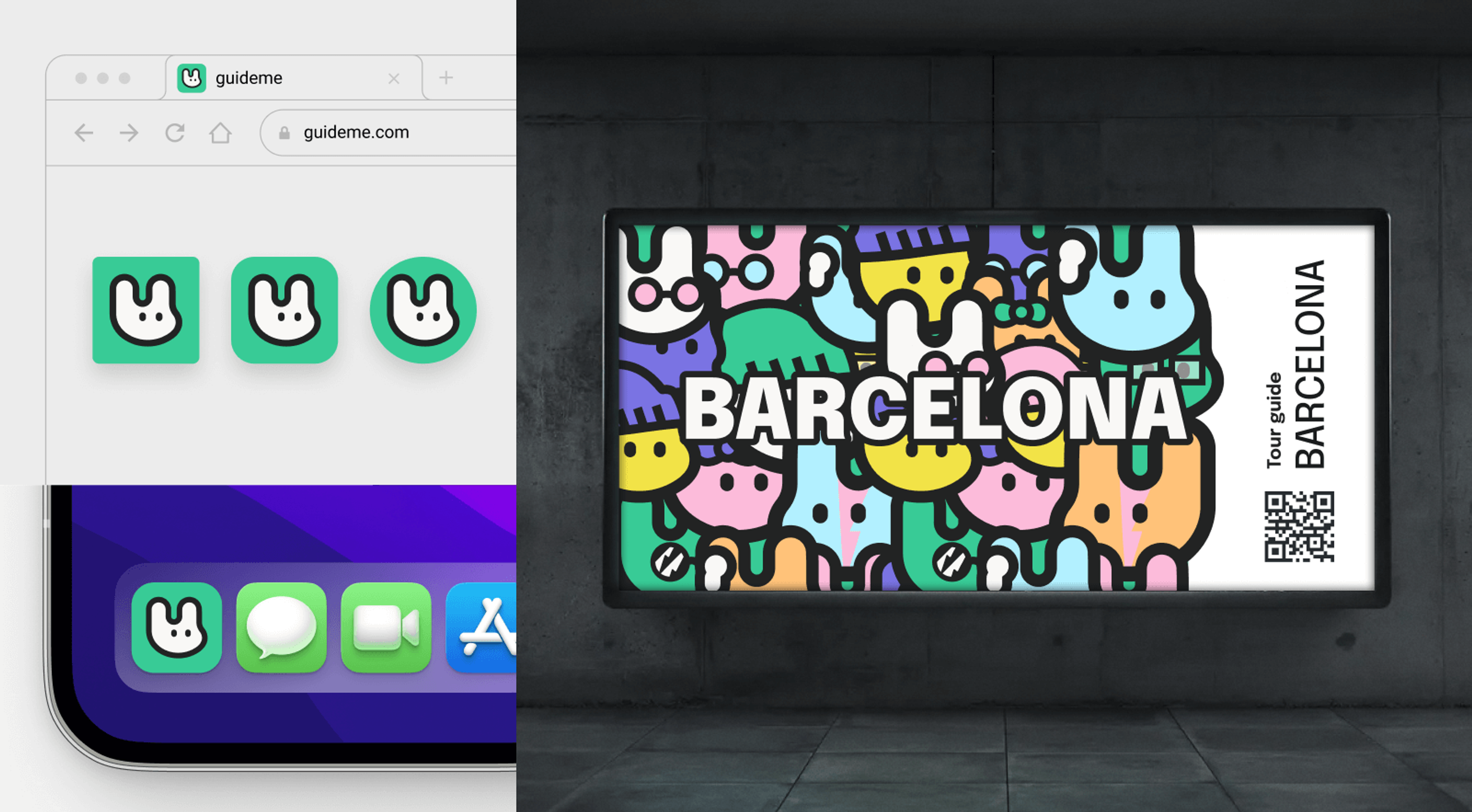 Brand communication materials for Guideme