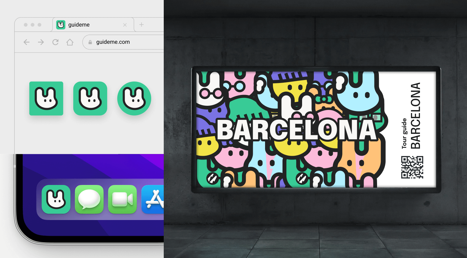 Brand communication materials for Guideme