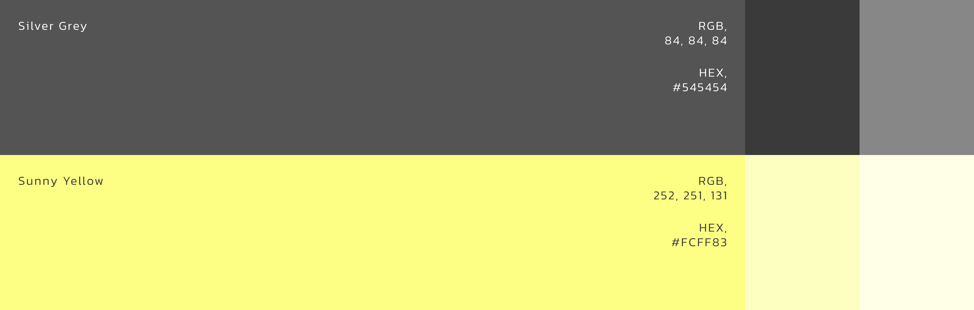 Visual with the two brand colors of Neurox: silver grey and sunny yellow.