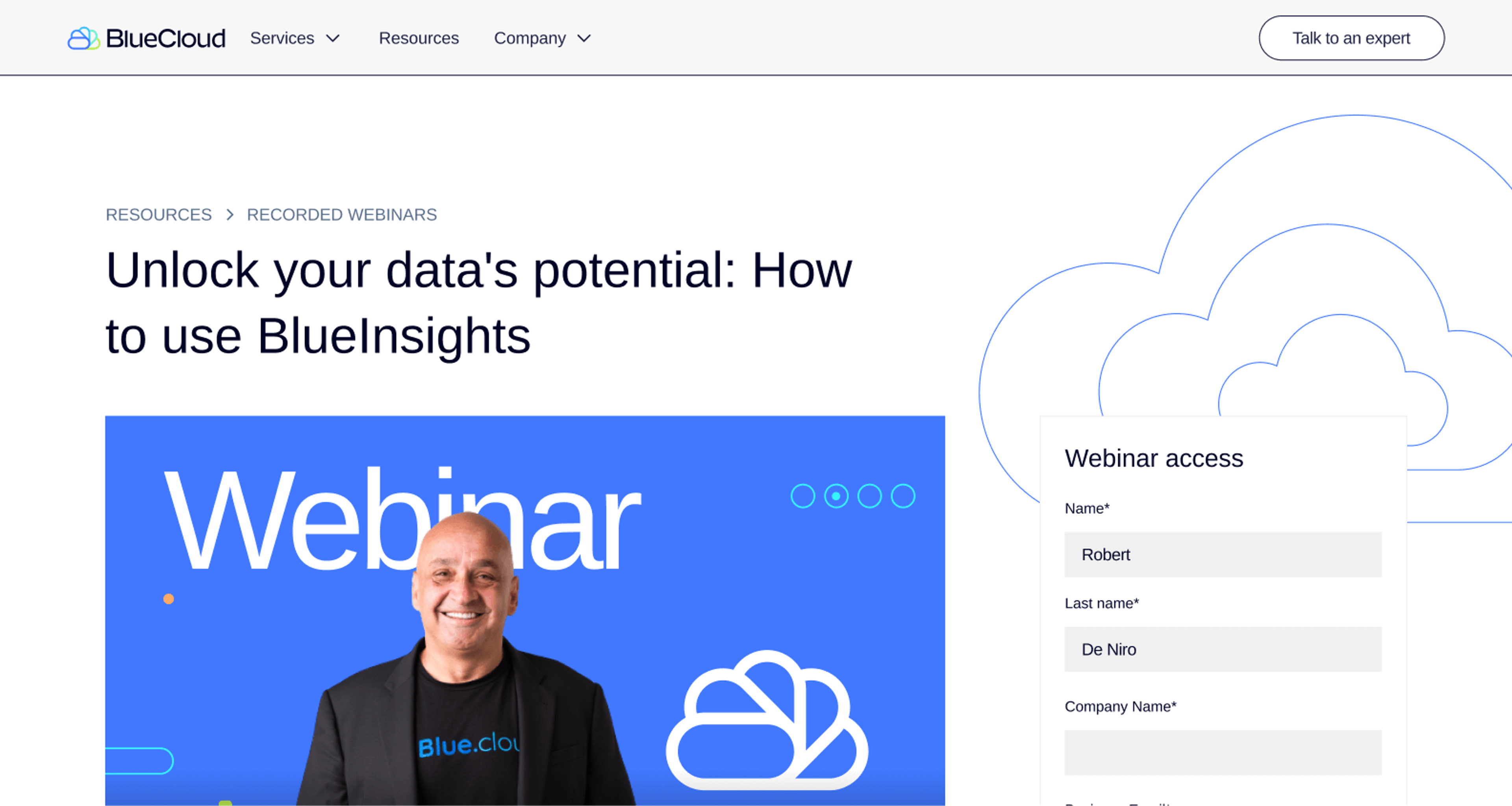 BlueCloud web 2
