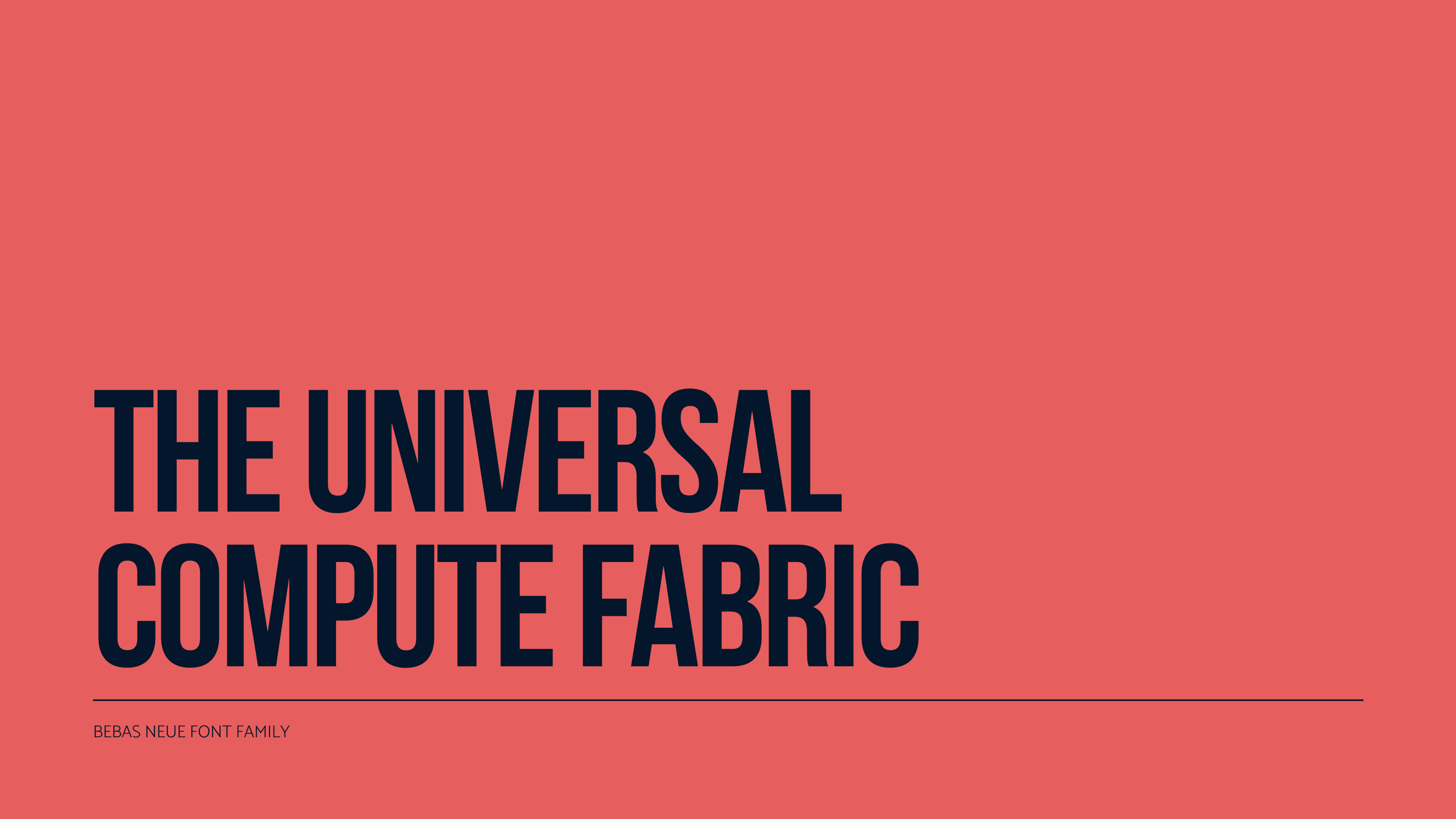 Visual with one of the fonts for Xonai, Bebas Neue Font Family