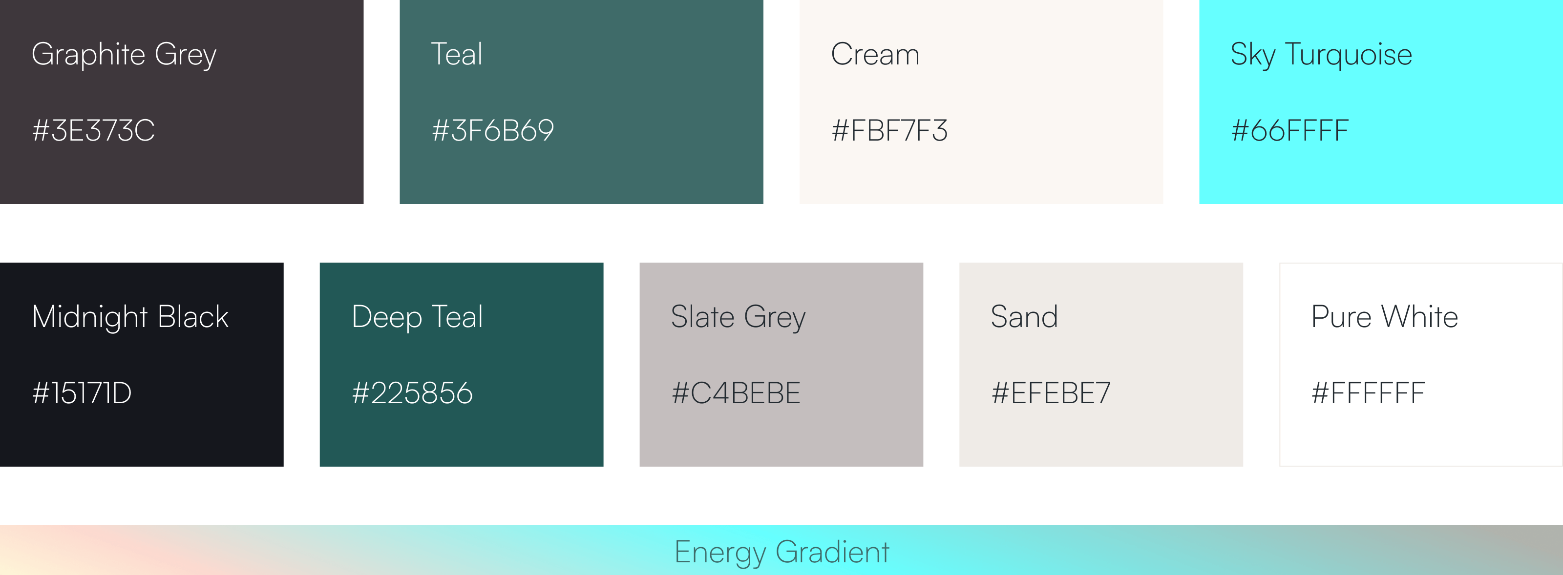 Colors for the fintech startup Meridian