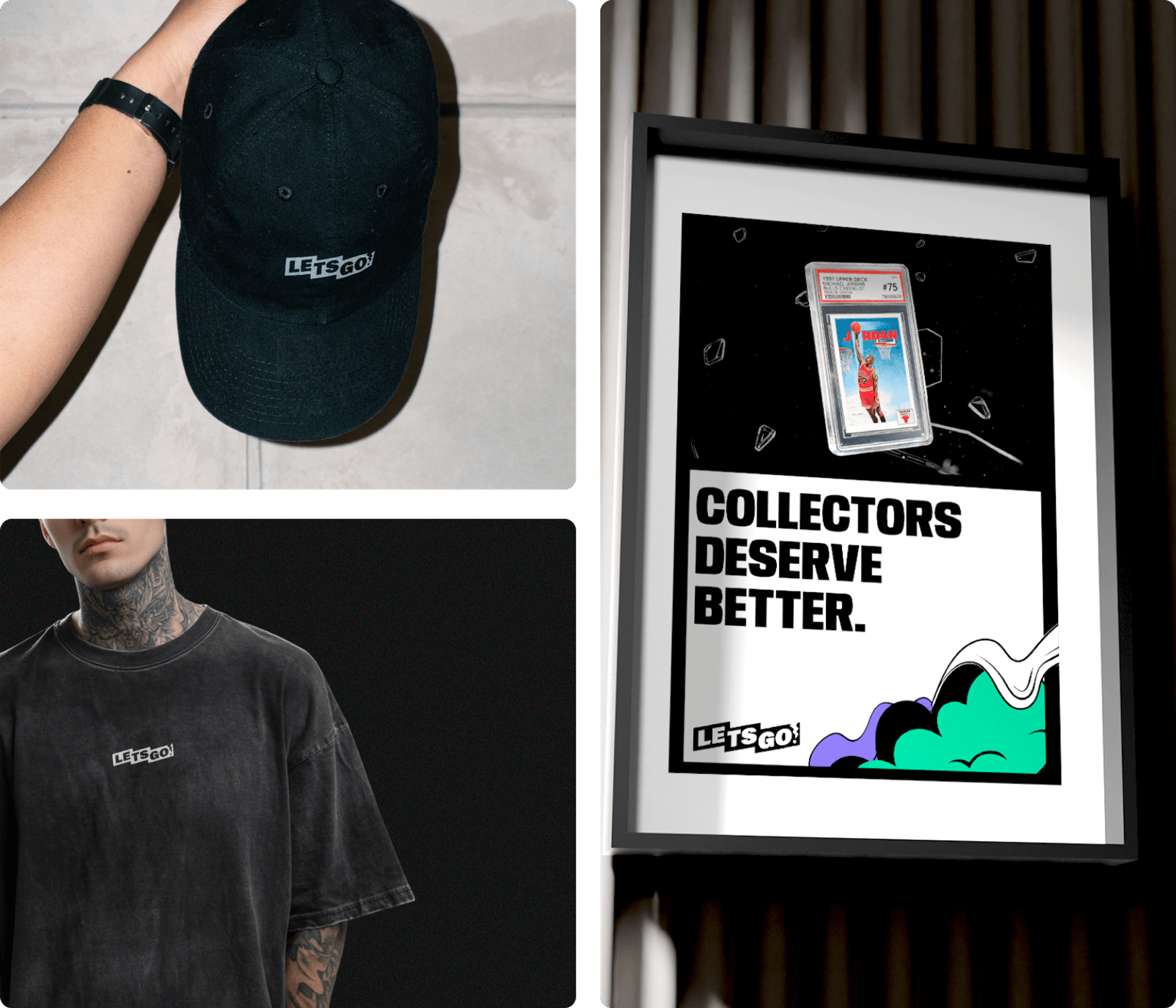Letsgo brand communication: Merchandising material