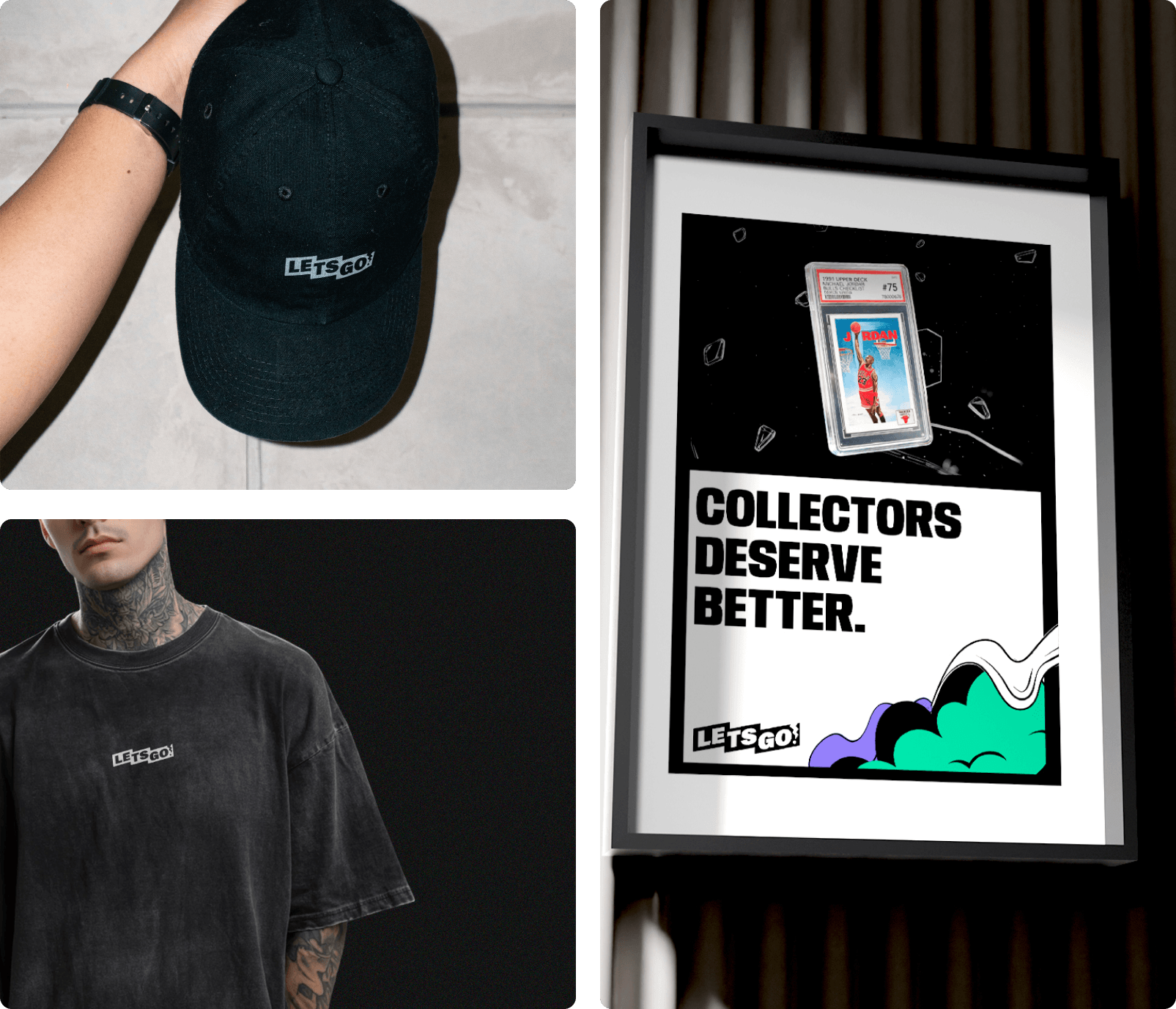 Letsgo brand communication: Merchandising material