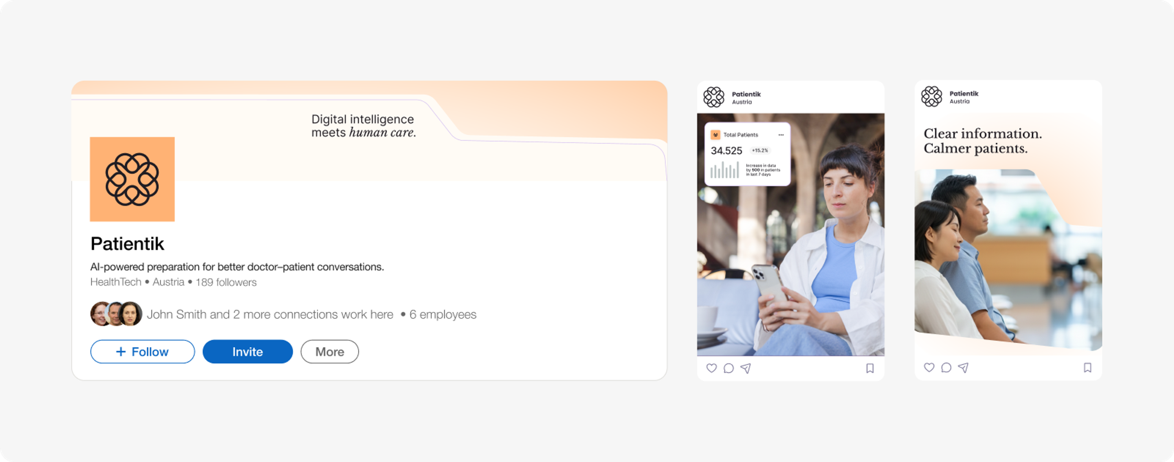 Brand communication Patientik: Social media