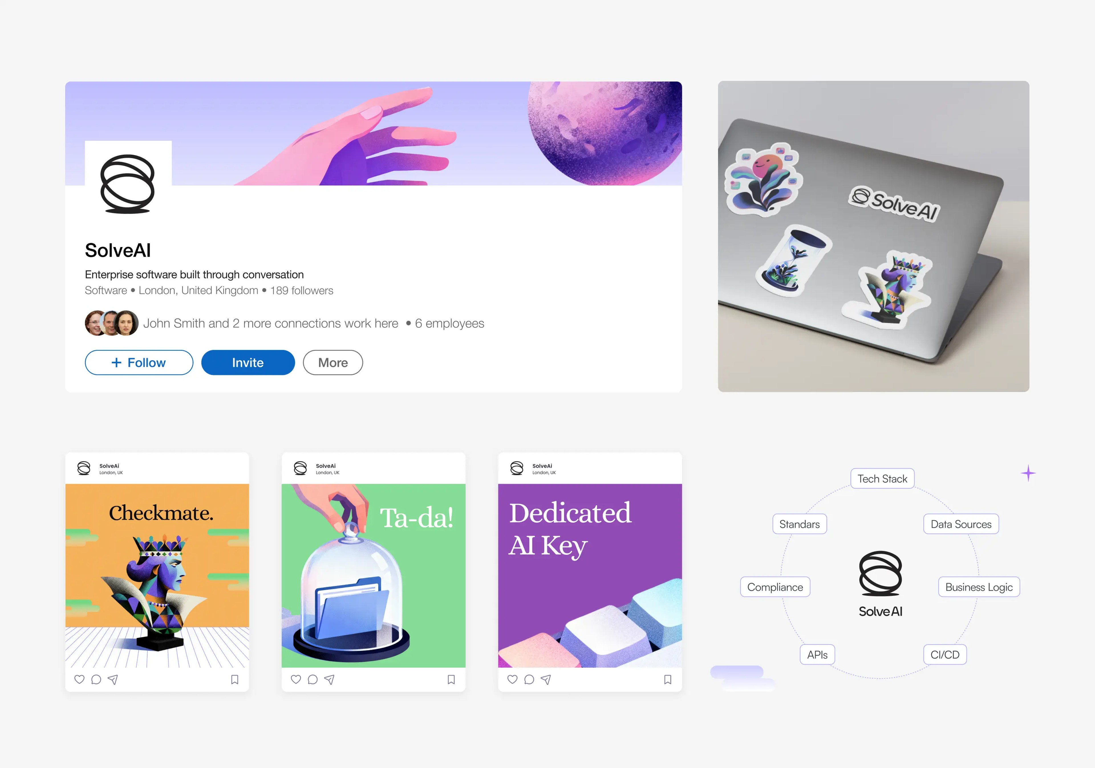 Brand communication SolveAI: Social media