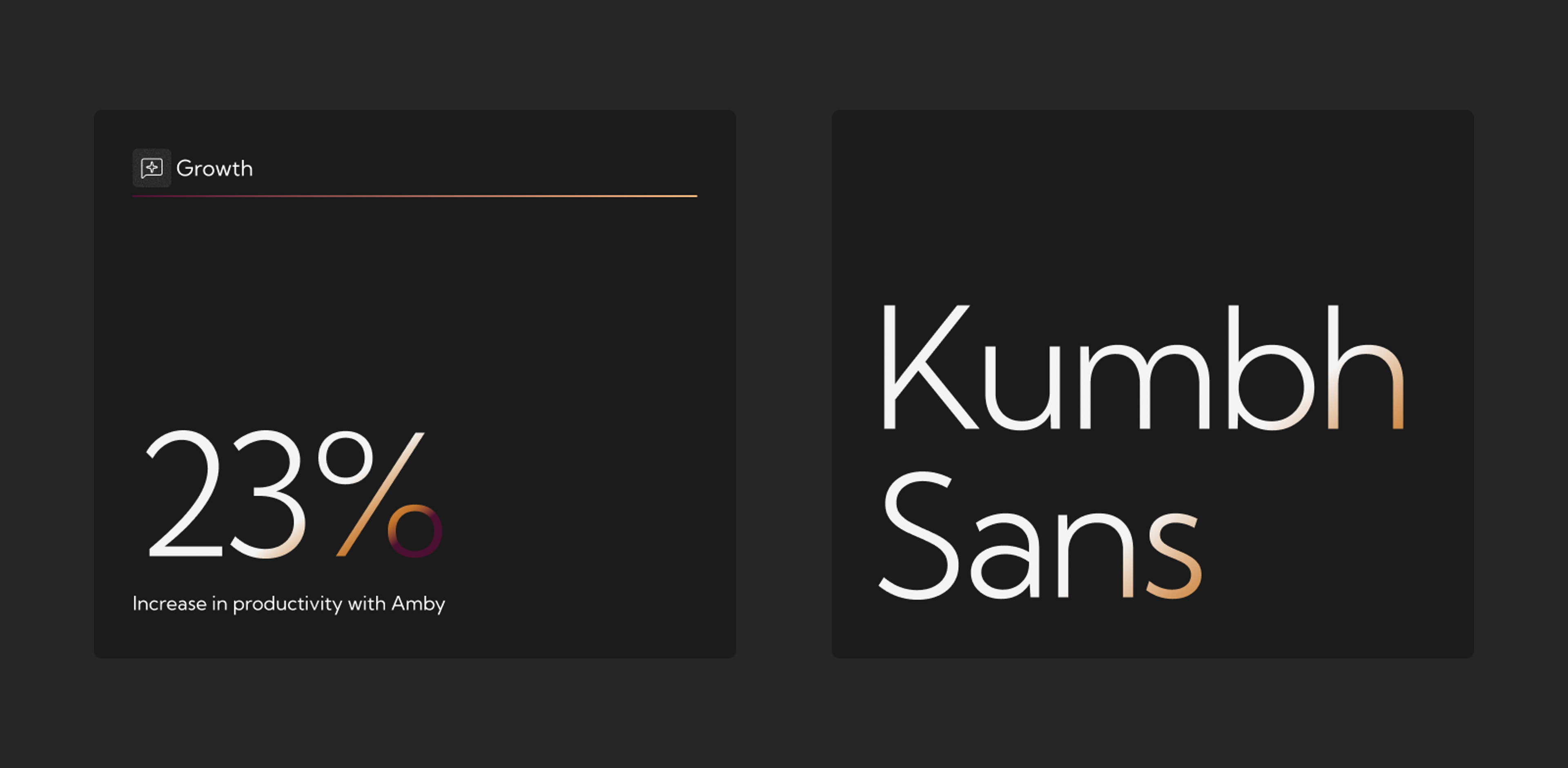 Typeface for Amby: Kumbh Sans