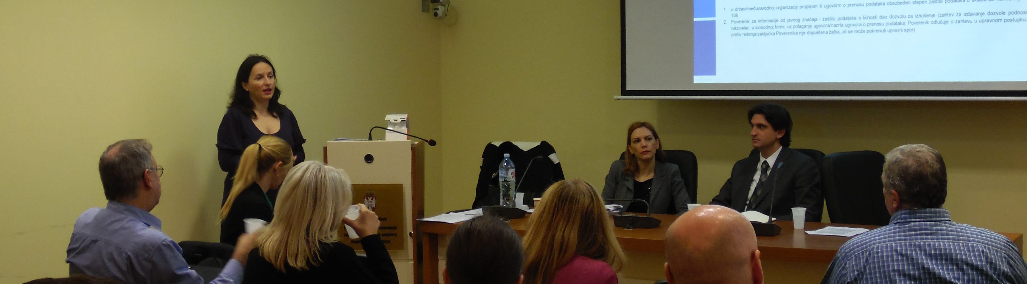 Milica Basta speaks to telecom operators about data processing