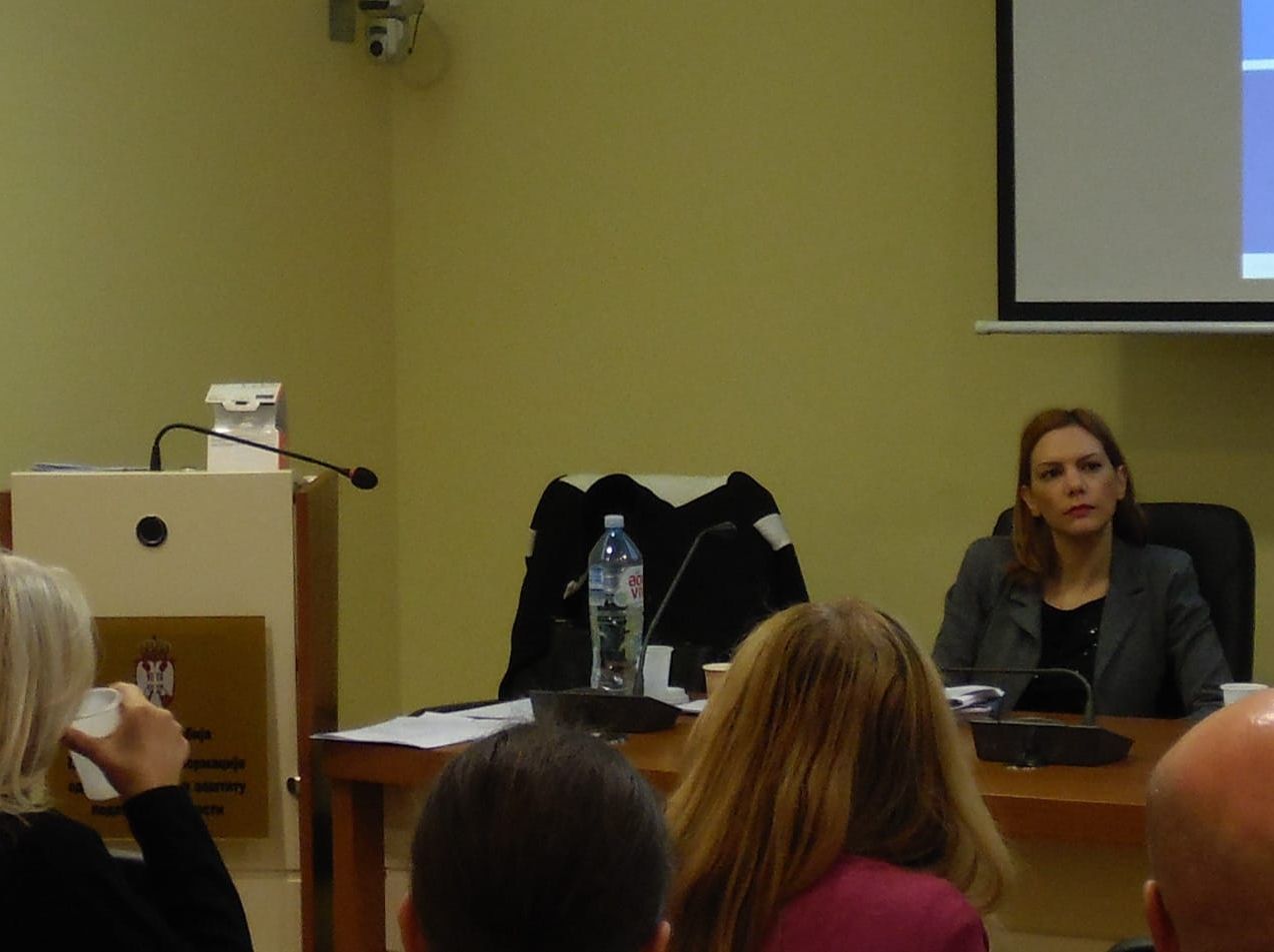 Milica Basta speaks to telecom operators about data processing