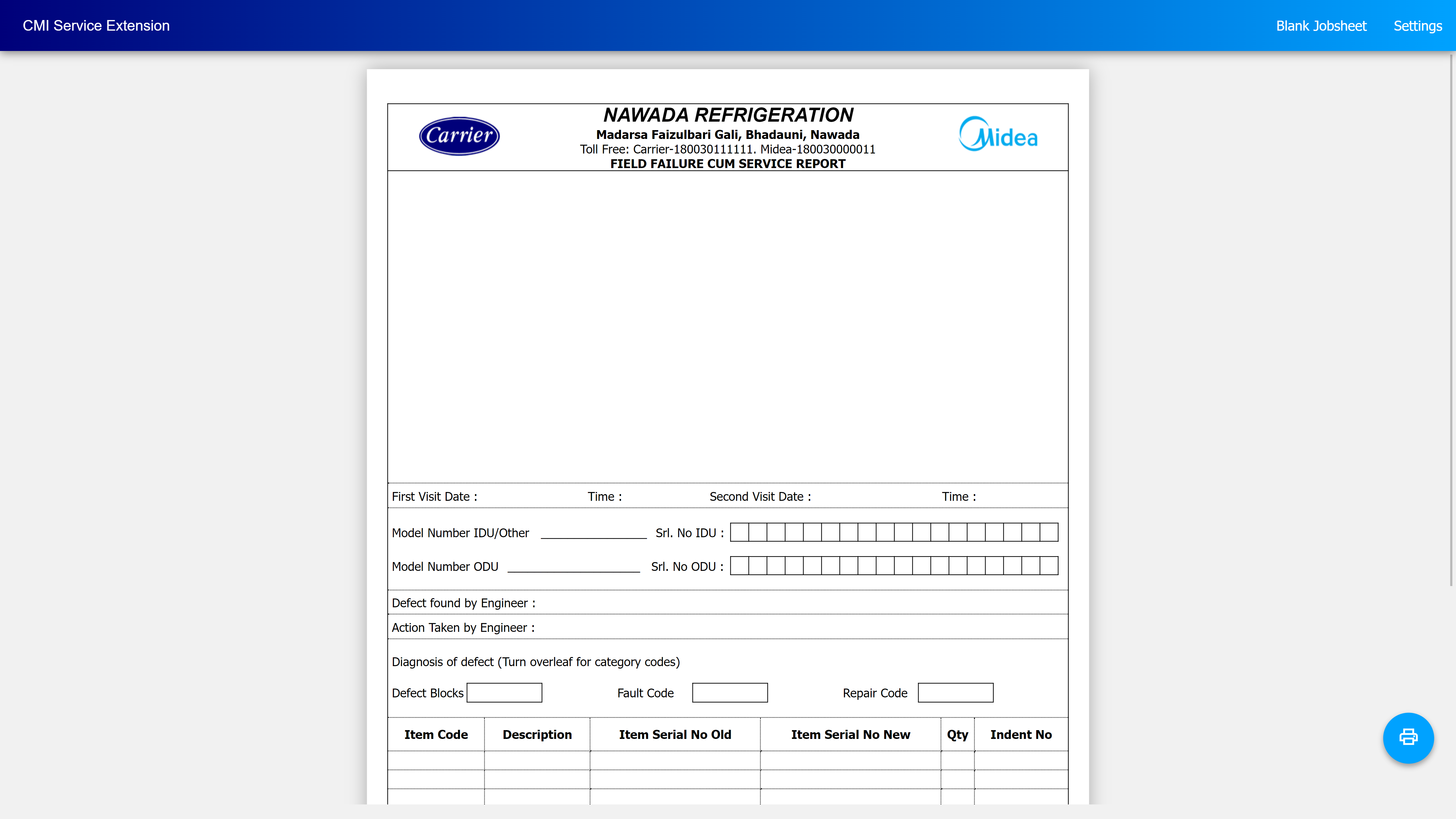 CMI Service Extension