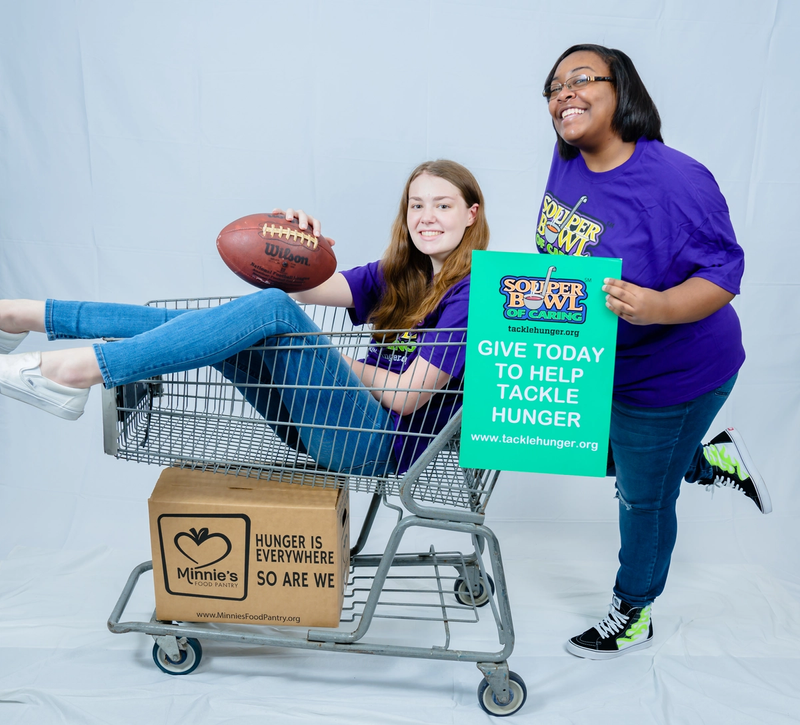 volunteers in basket