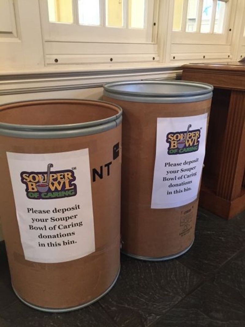 collection bins for food donations