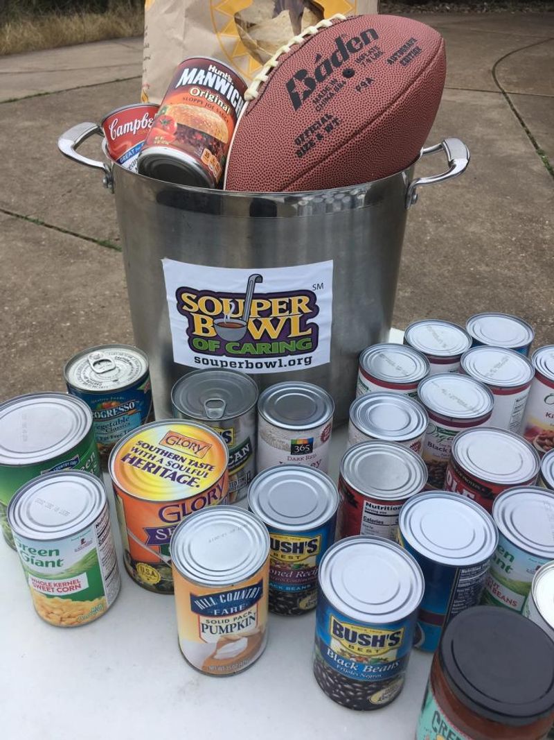 food collected at a fundraiser