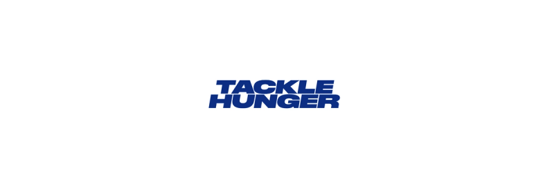 tackle hunger rectangle - white and blue