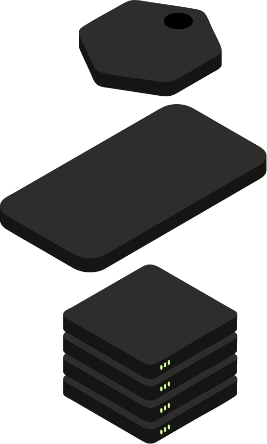 3D illustration of Bitkey hardware keys