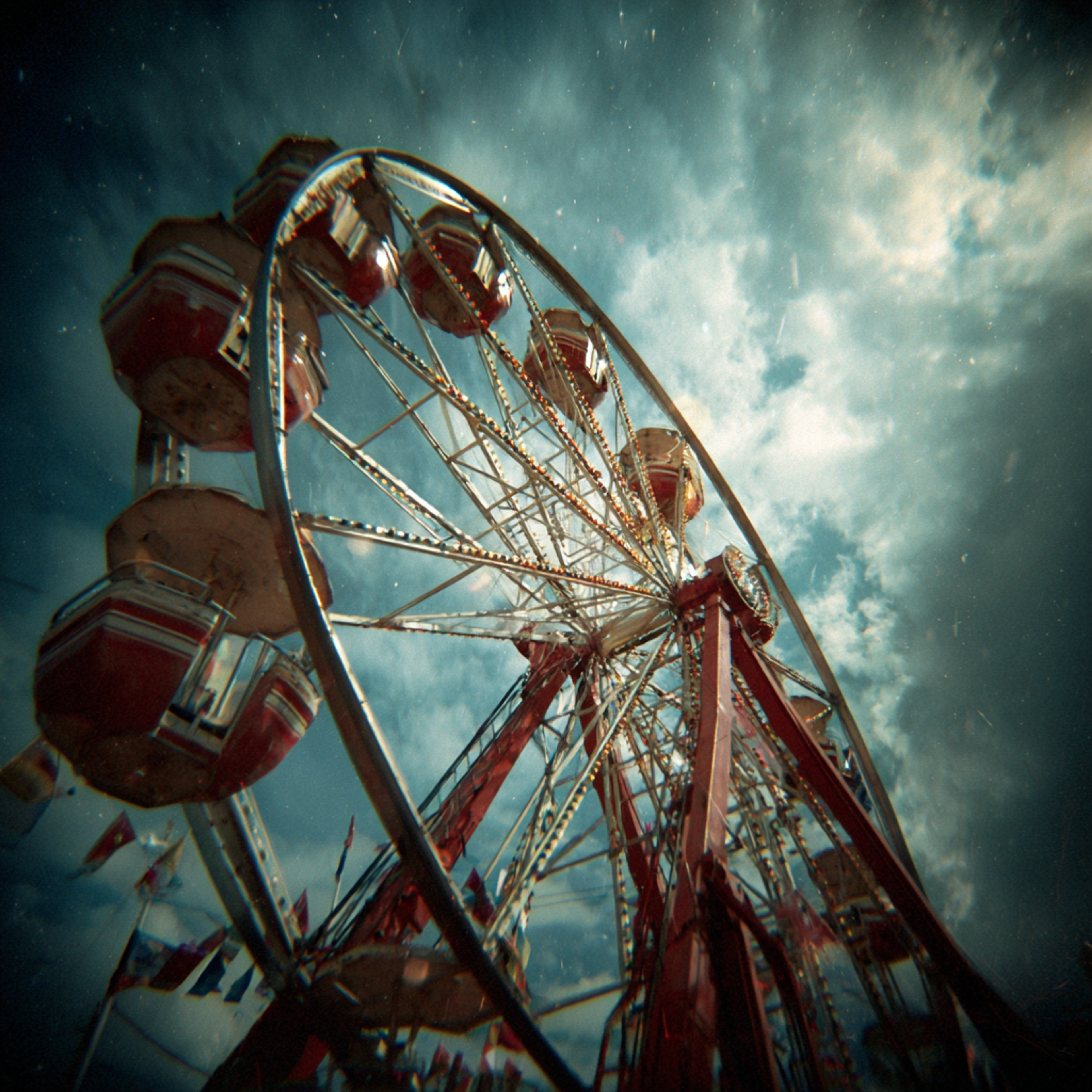 Lonely Ferris Wheel at Carnival Photograph