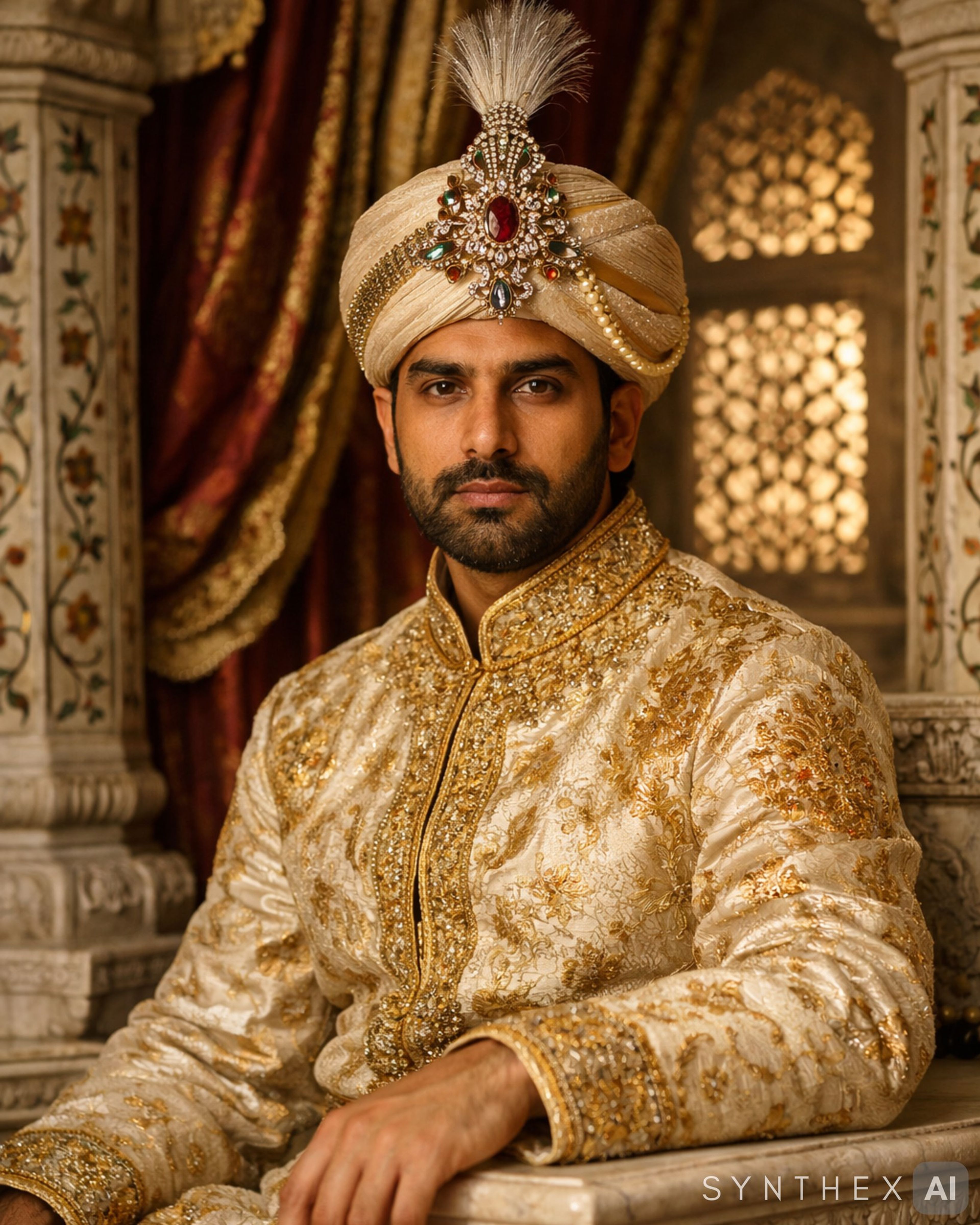 Generate Mughal Imperial Court Portraits