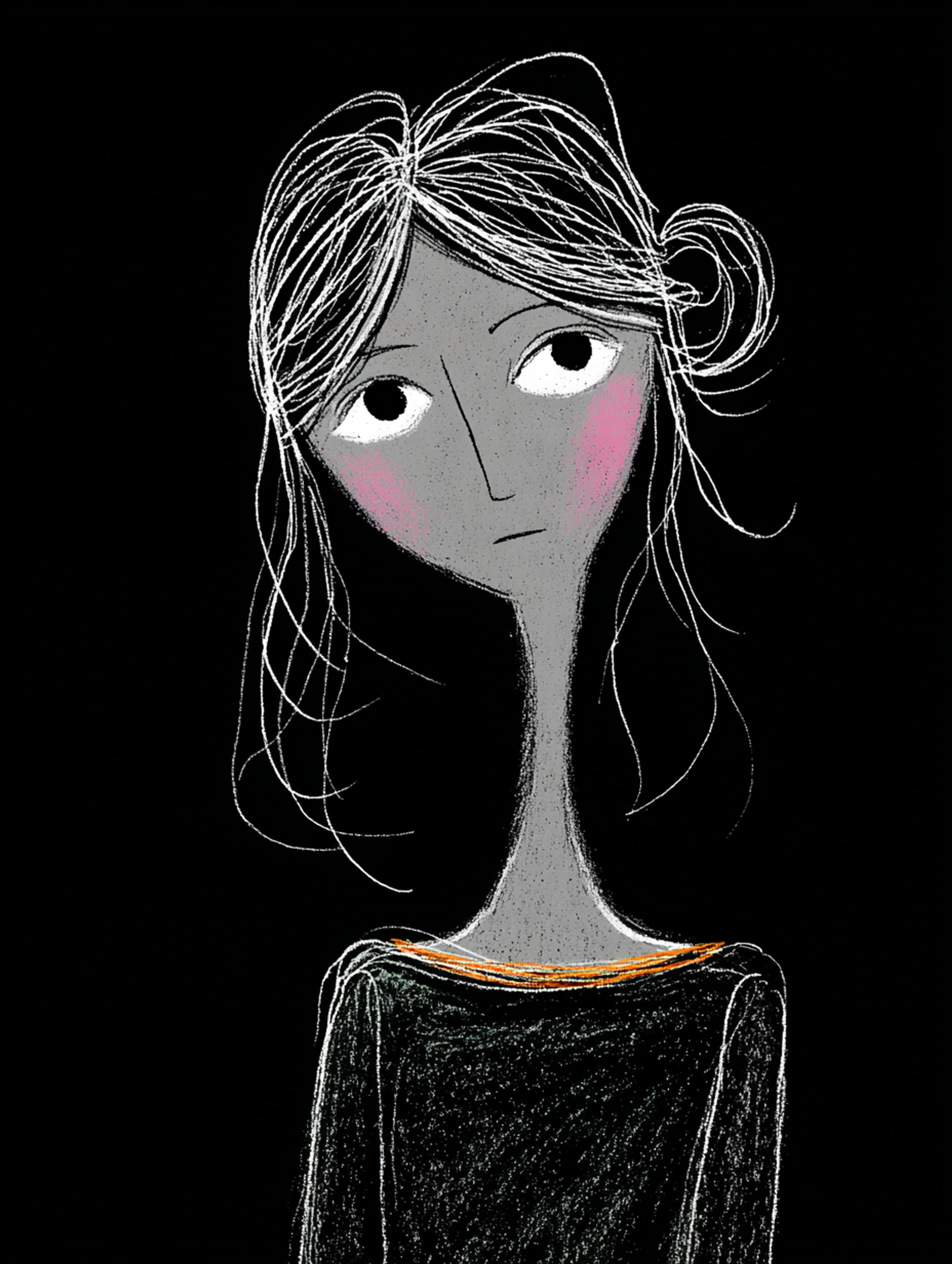 Raw Graphite Woman Sketch