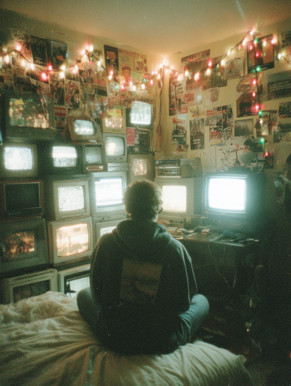Analog Film Person in Their Room Photo
